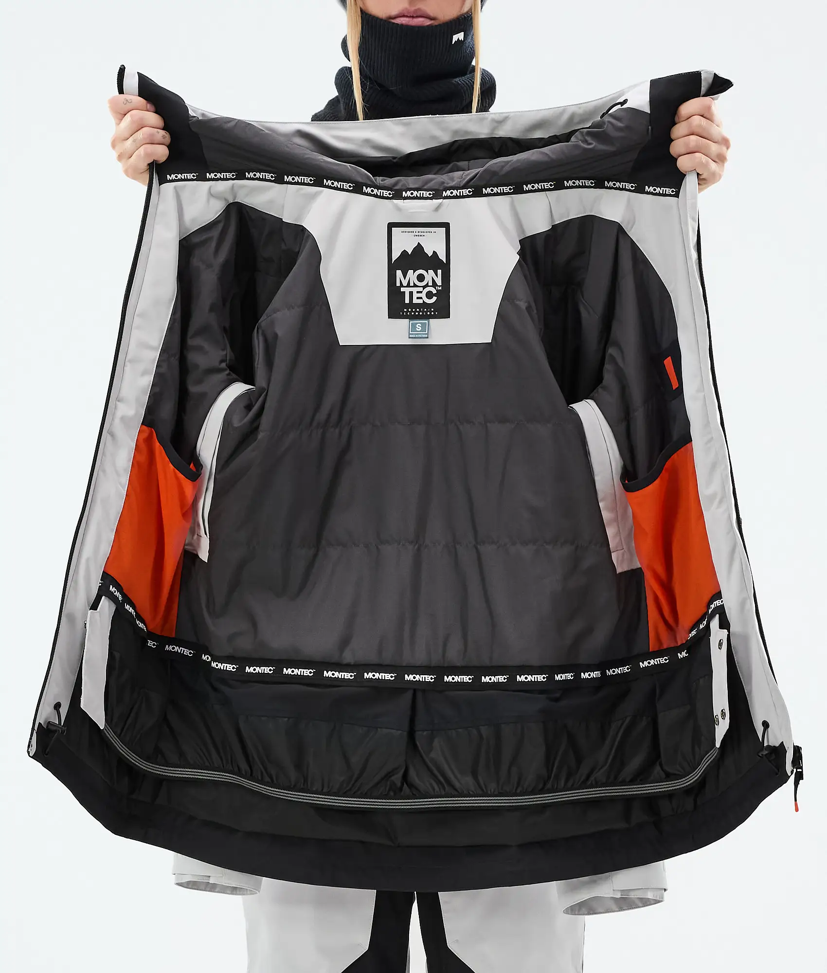 Moss W Snowboard Jacket Women Light Grey/Black Renewed