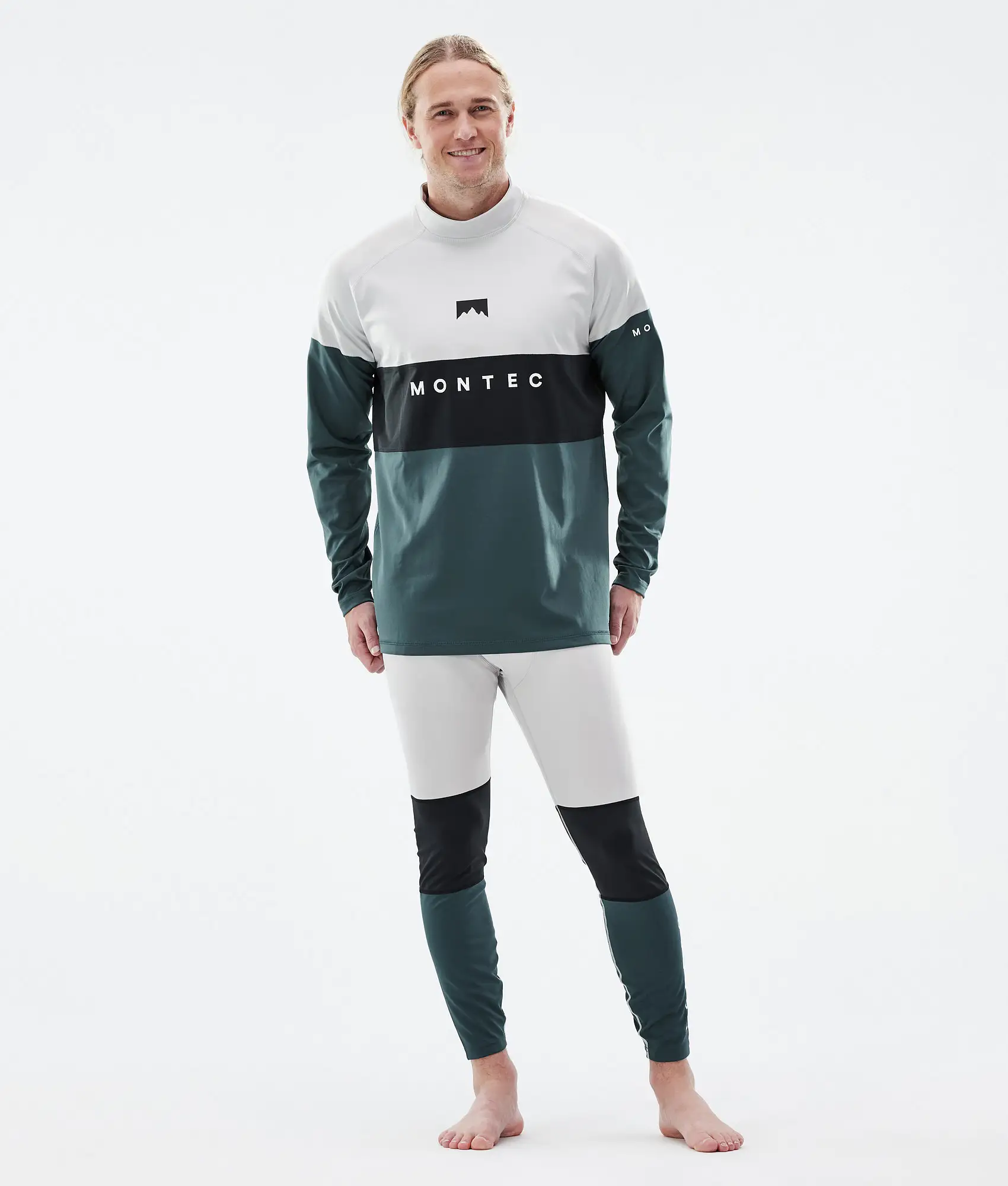 Alpha Base Layer Pant Men Light Grey/Black/Dark Atlantic