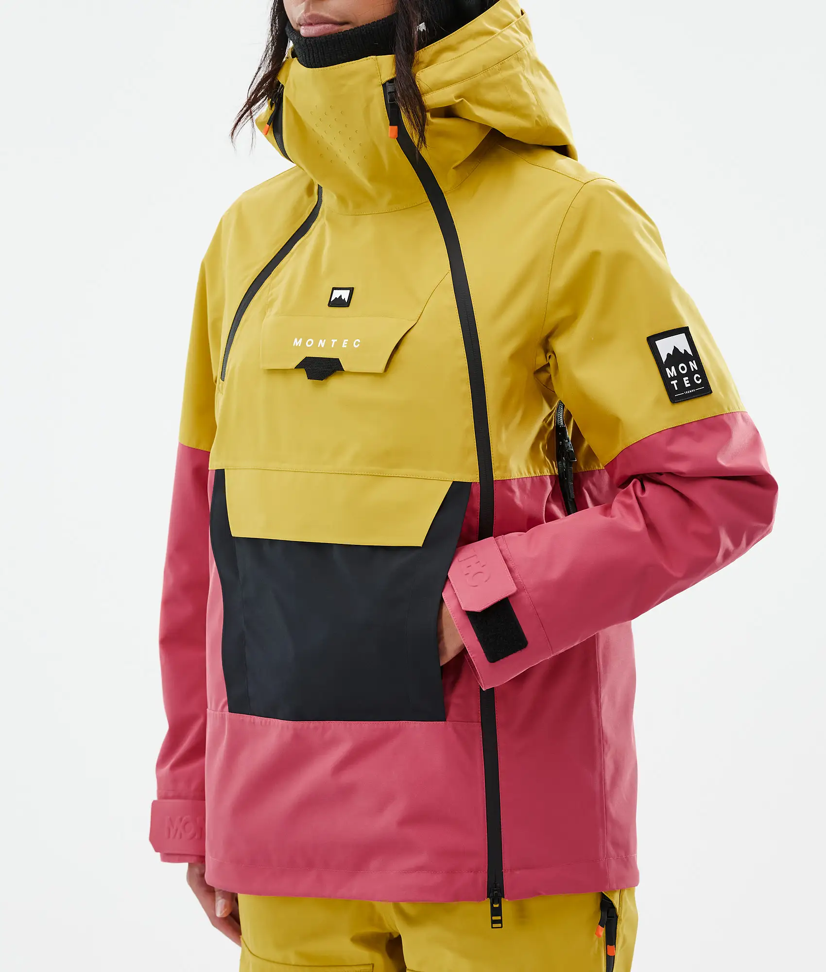 Doom W Ski Jacket Women Yellow/Black/Light Red