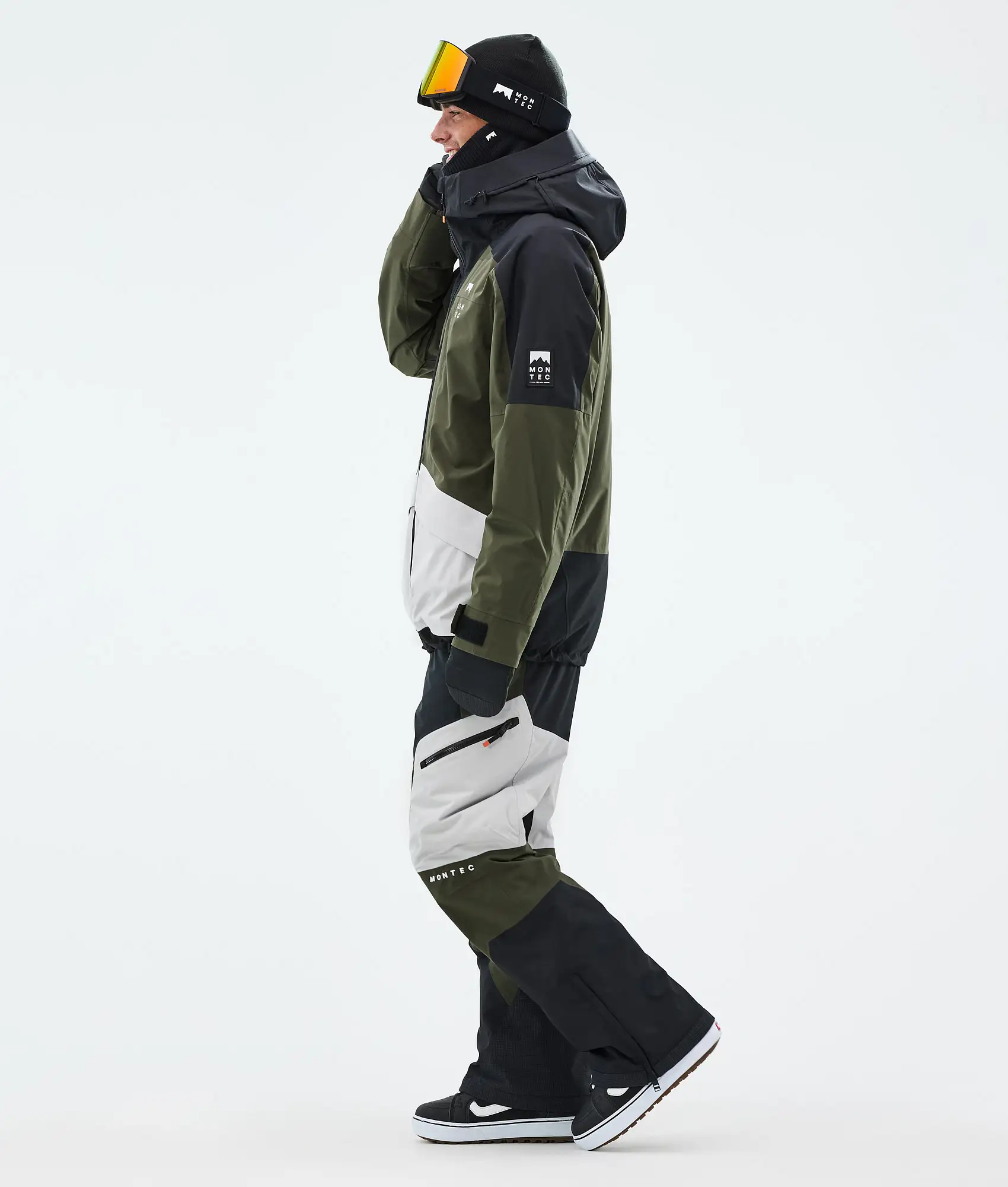 Morpheus Snowboard Jacket Men Black/Olive Green/Light Grey