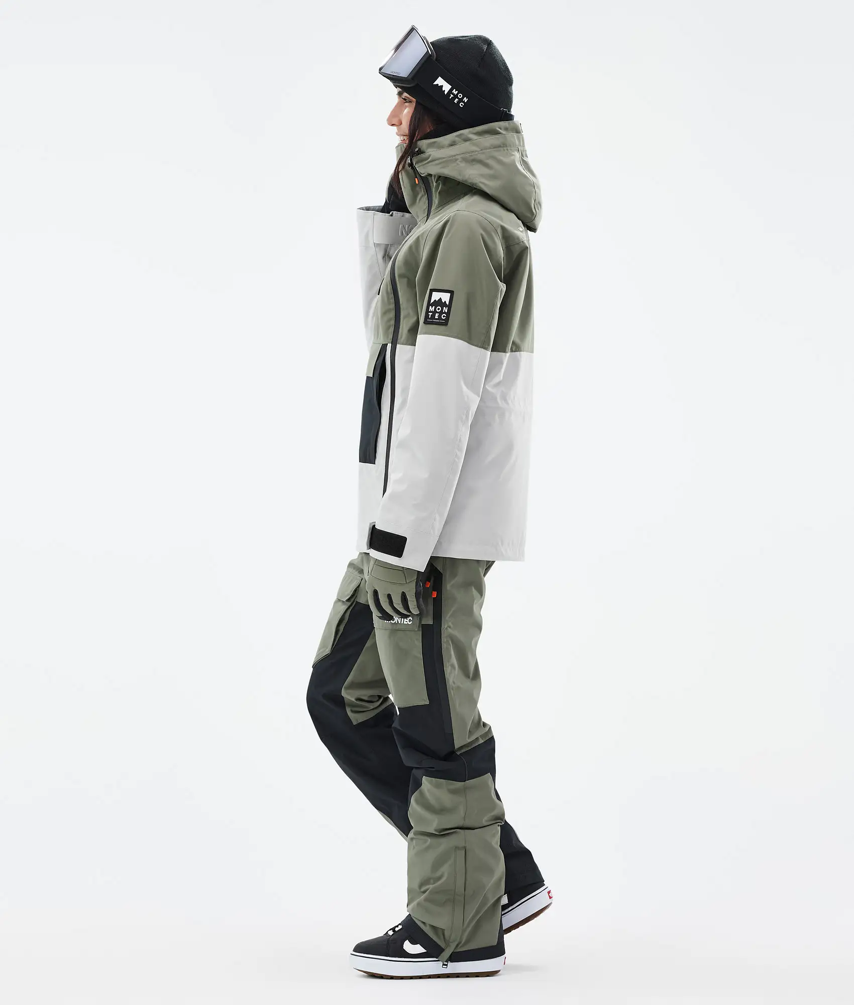 Doom W Snowboard Jacket Women Greenish/Black/Light Grey