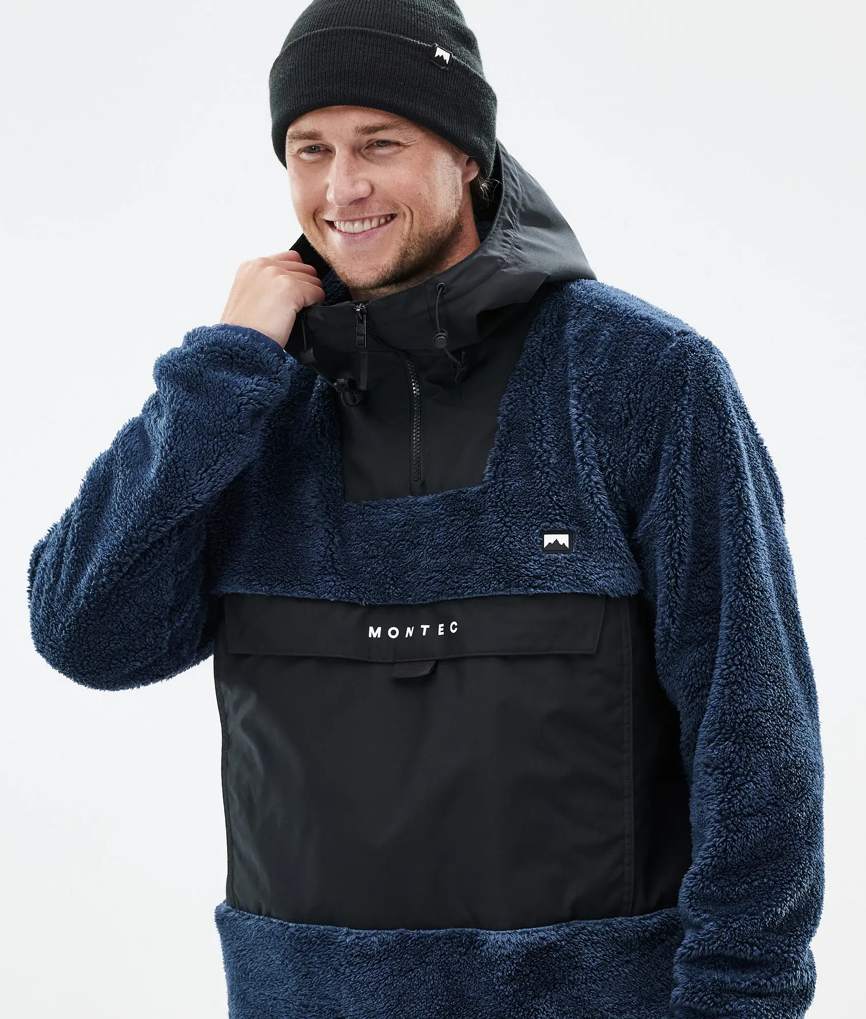 Lima Fleece Hoodie Men Dark Blue/Black