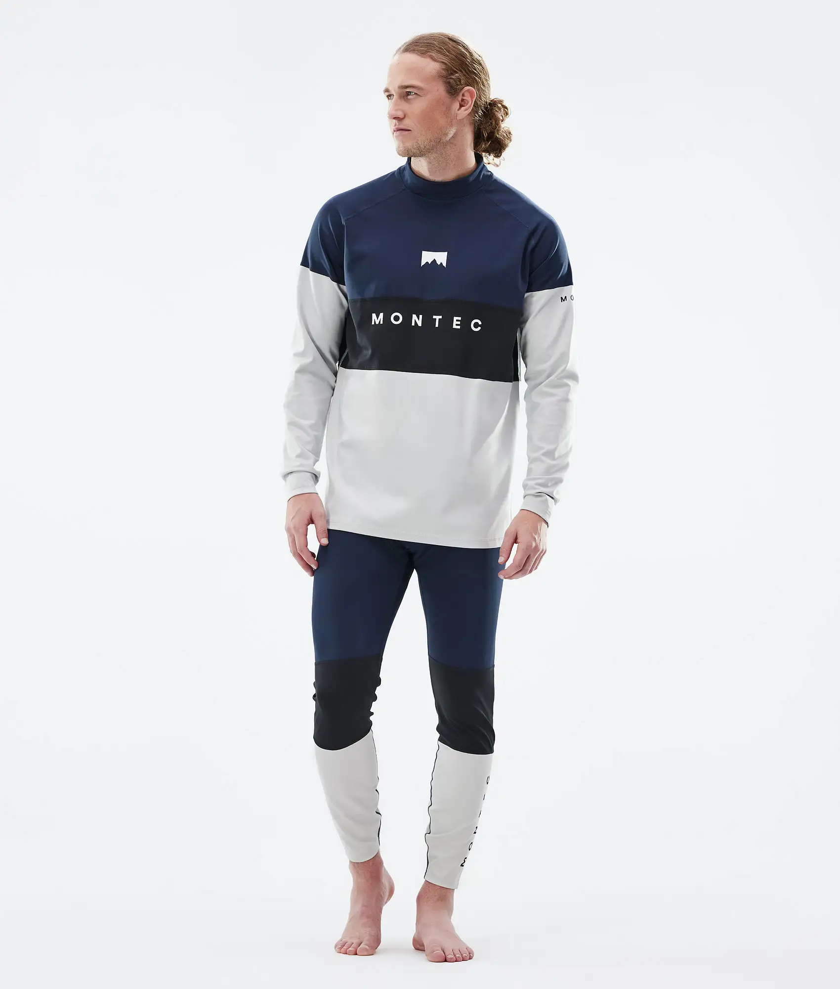 Alpha Base Layer Top Men Dark Blue/Black/Light Grey