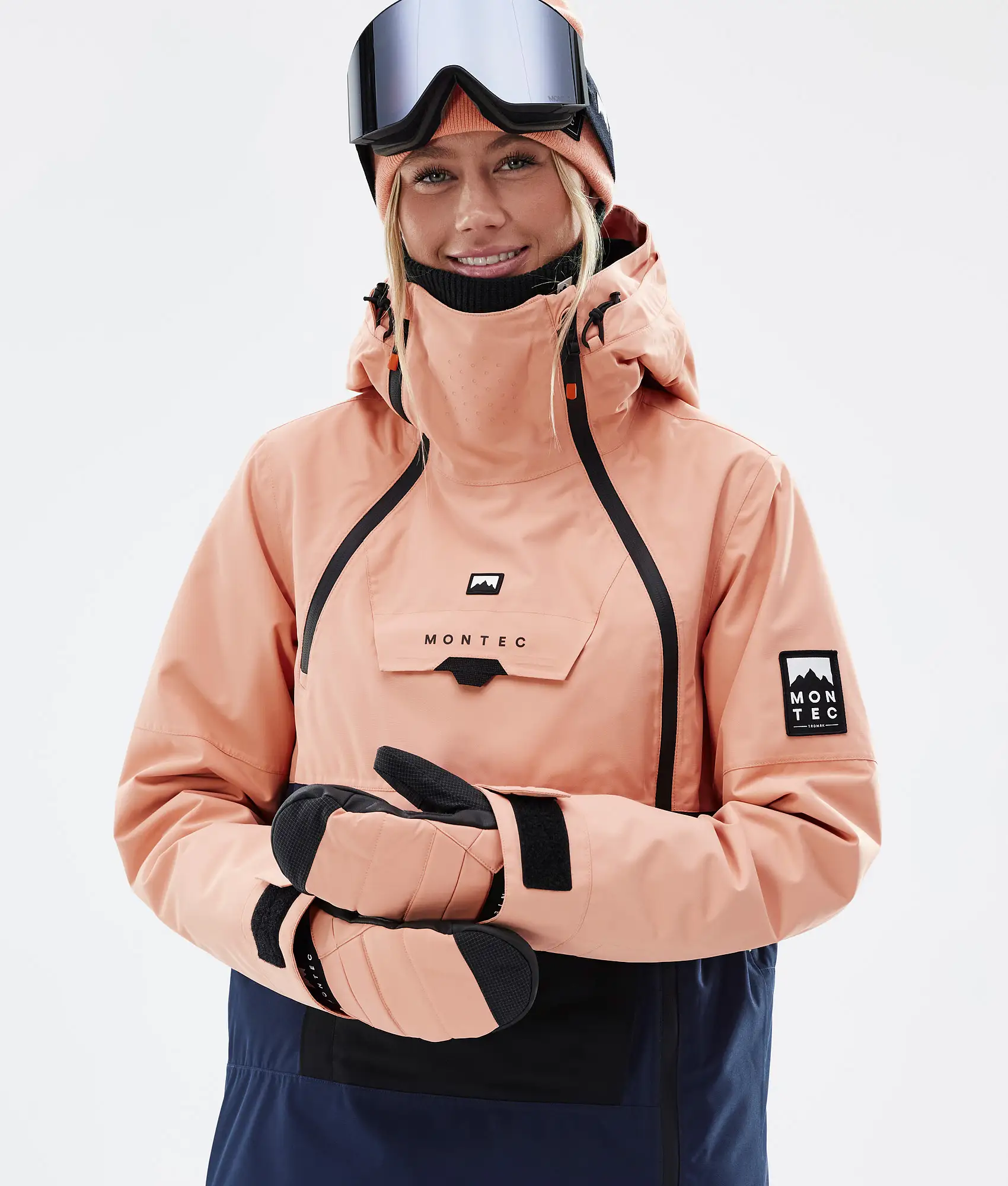 Doom W Ski Jacket Women Faded Peach/Black/Dark Blue