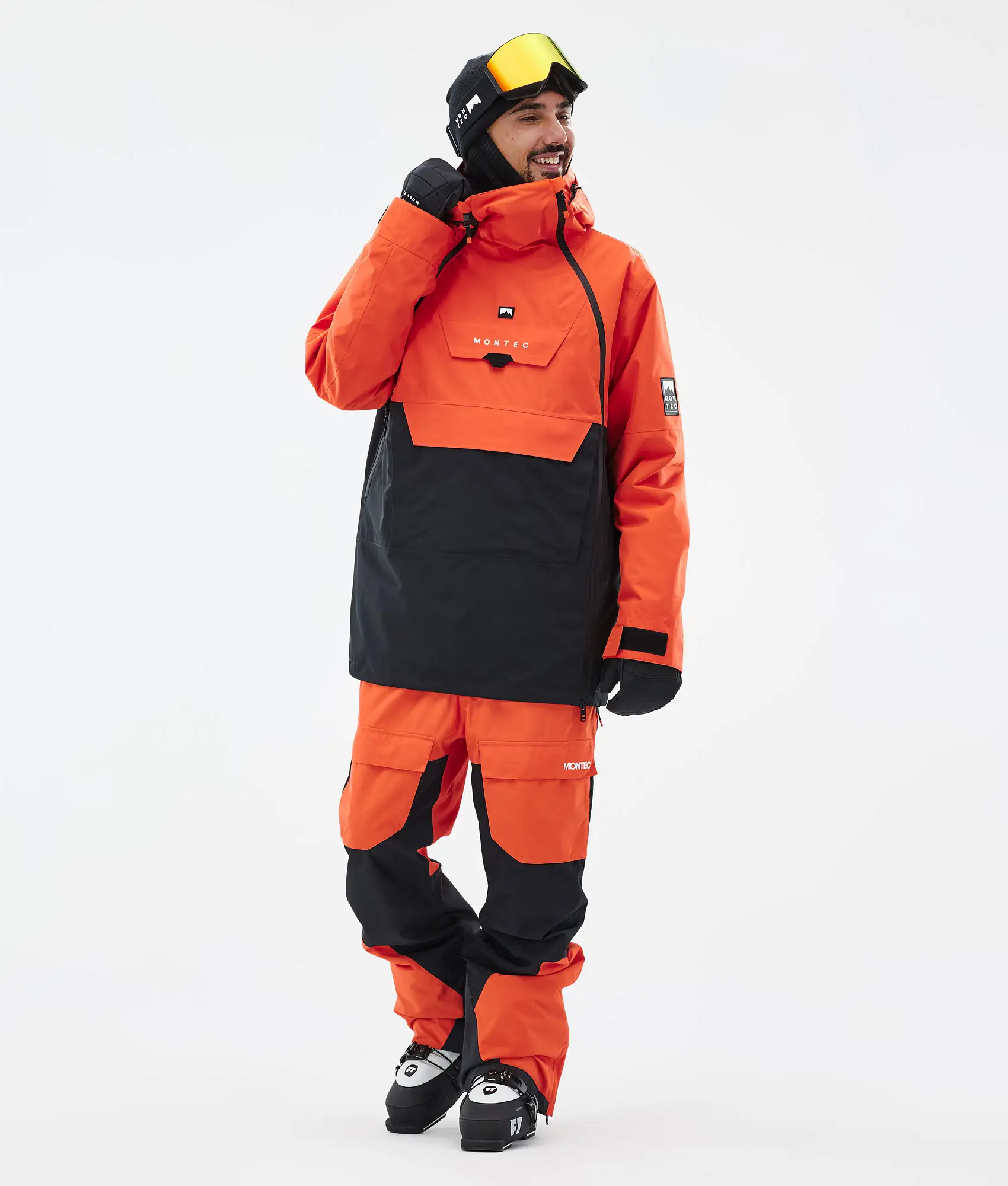 Fawk Ski Pants Men Orange/Black