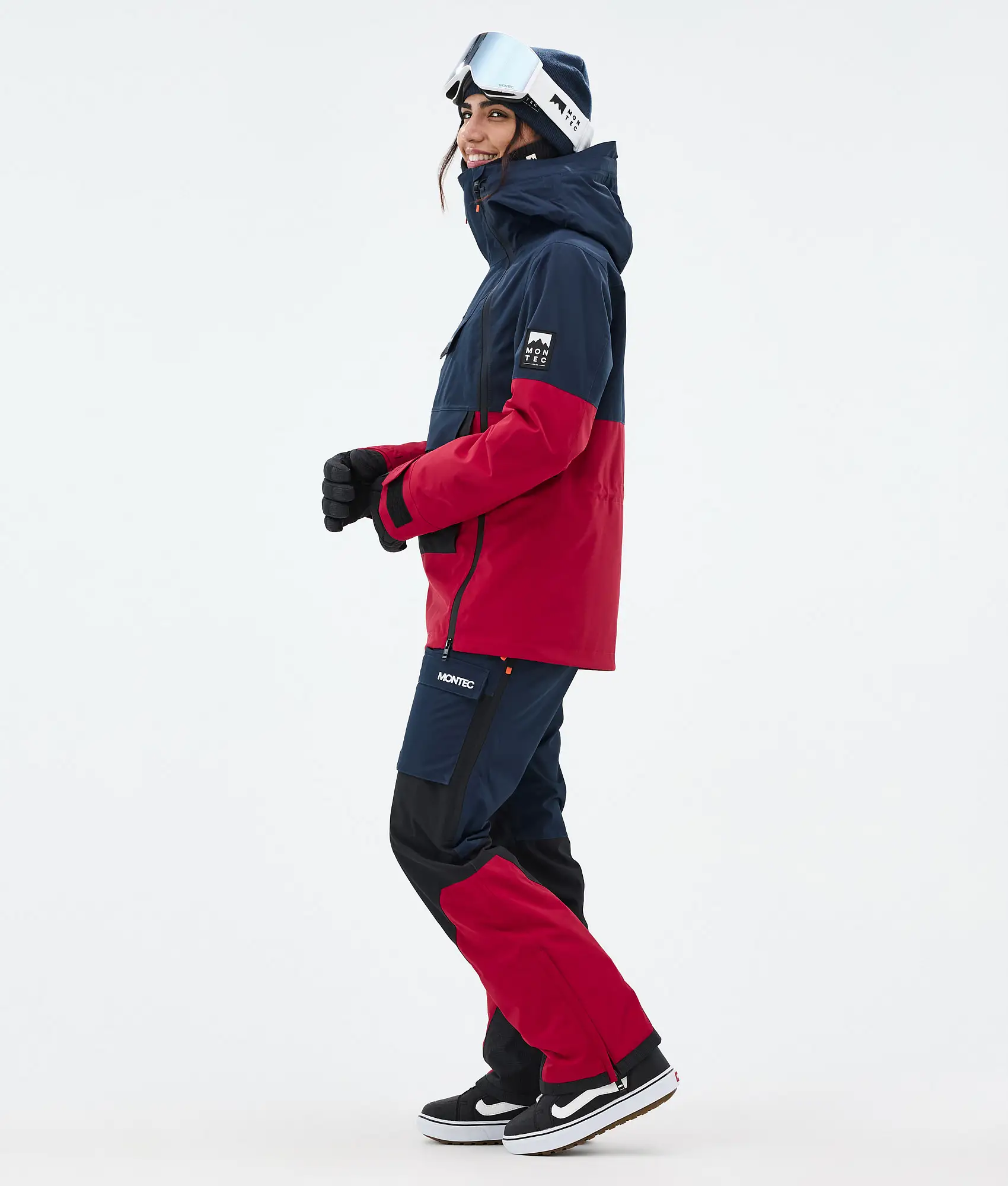 Doom W Snowboard Jacket Women Dark Blue/Black/Deep Red