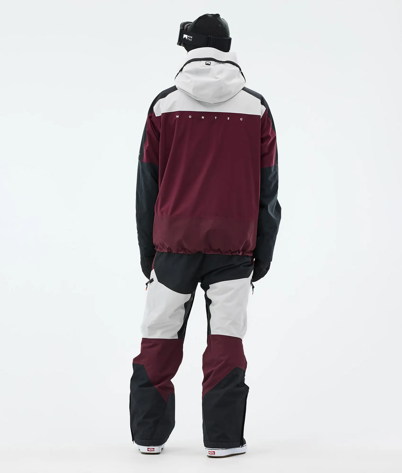 Oracle Snowboard Jacket Men Light Grey/Black/Burgundy