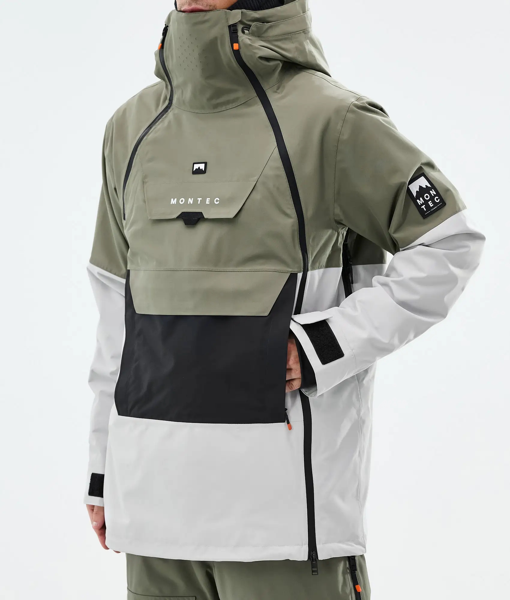 Doom Ski Jacket Men Greenish/Black/Light Grey