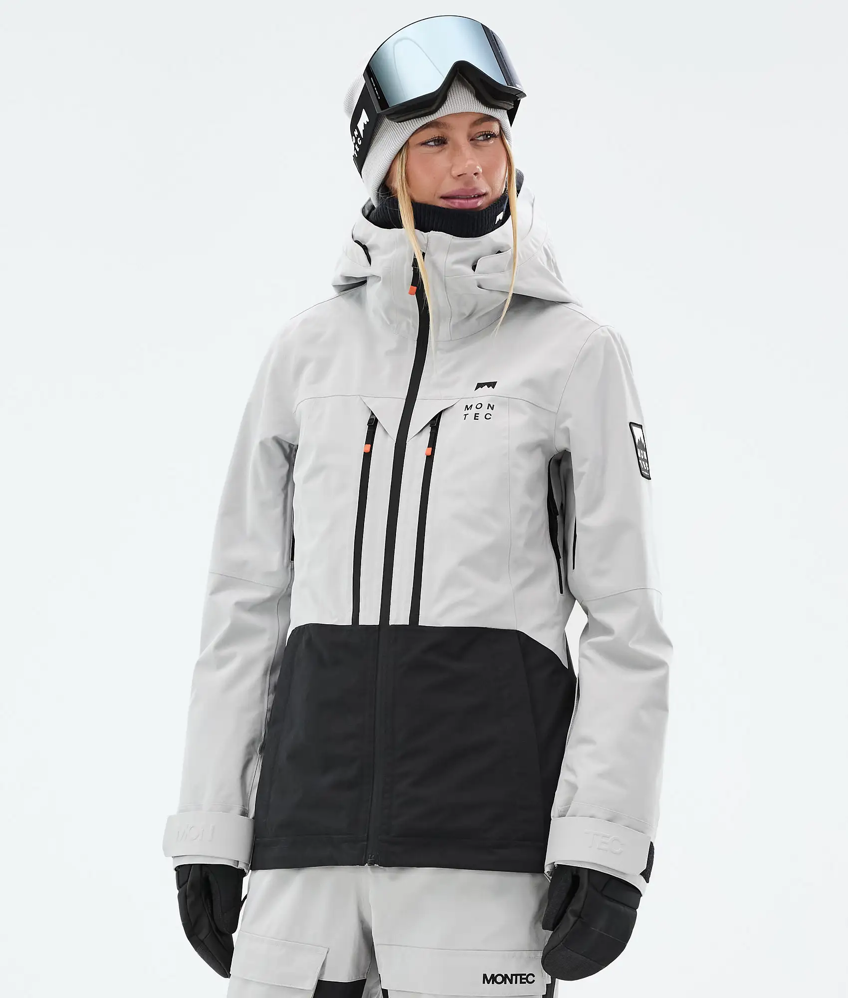 Moss W Snowboard Jacket Women Light Grey/Black Renewed