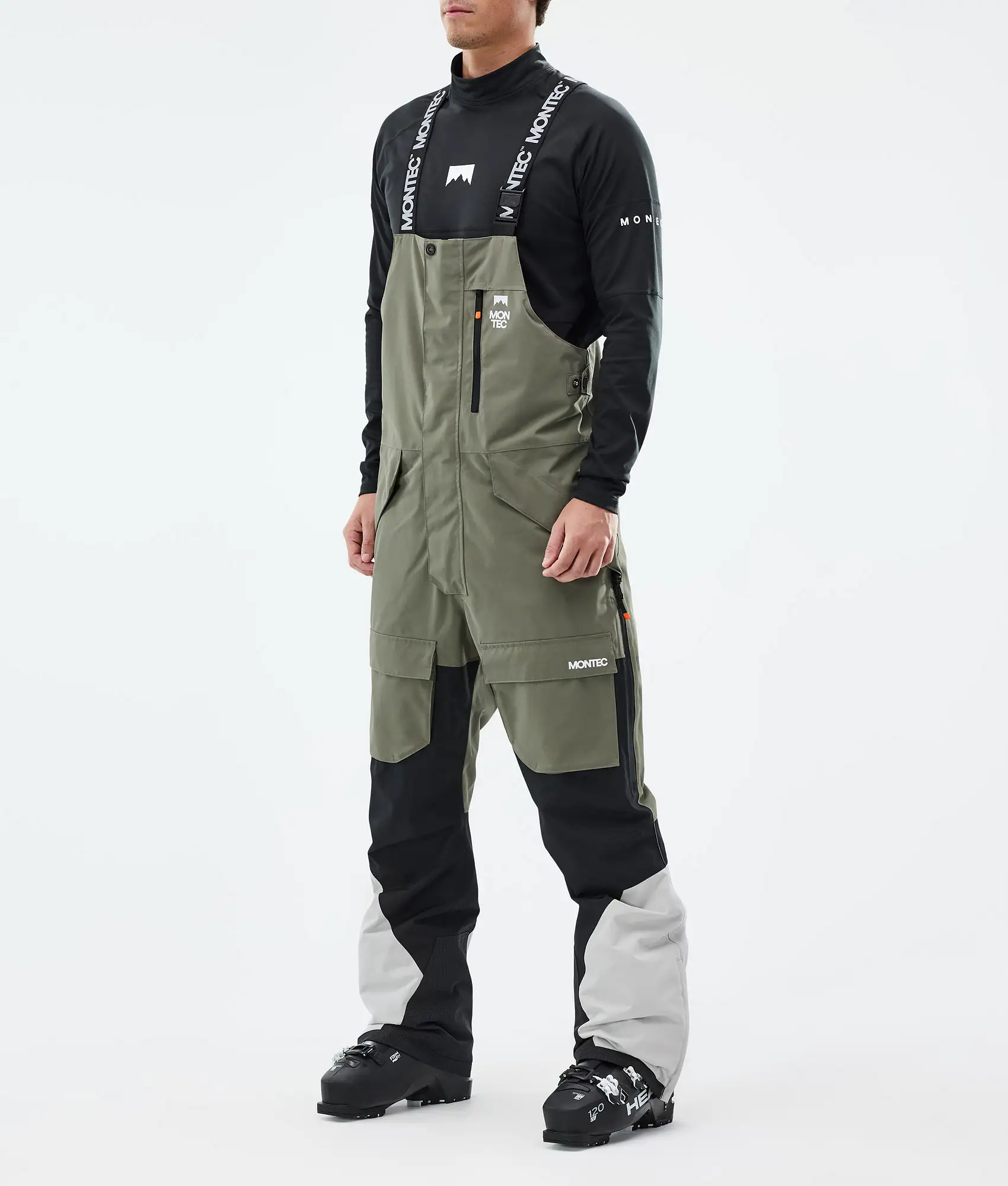 Fawk Ski Pants Men Greenish/Black/Light Grey