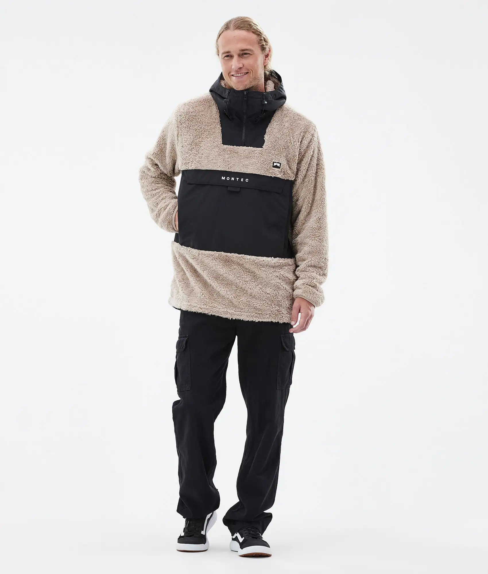 Lima Fleece Hoodie Men Sand/Black