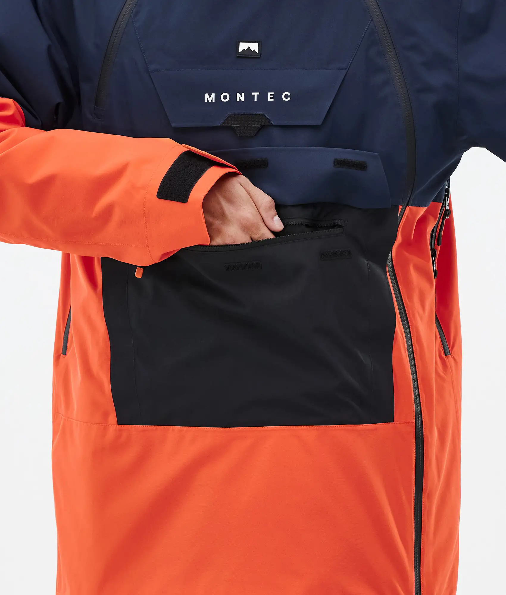 Doom Ski Jacket Men Dark Blue/Black/Orange