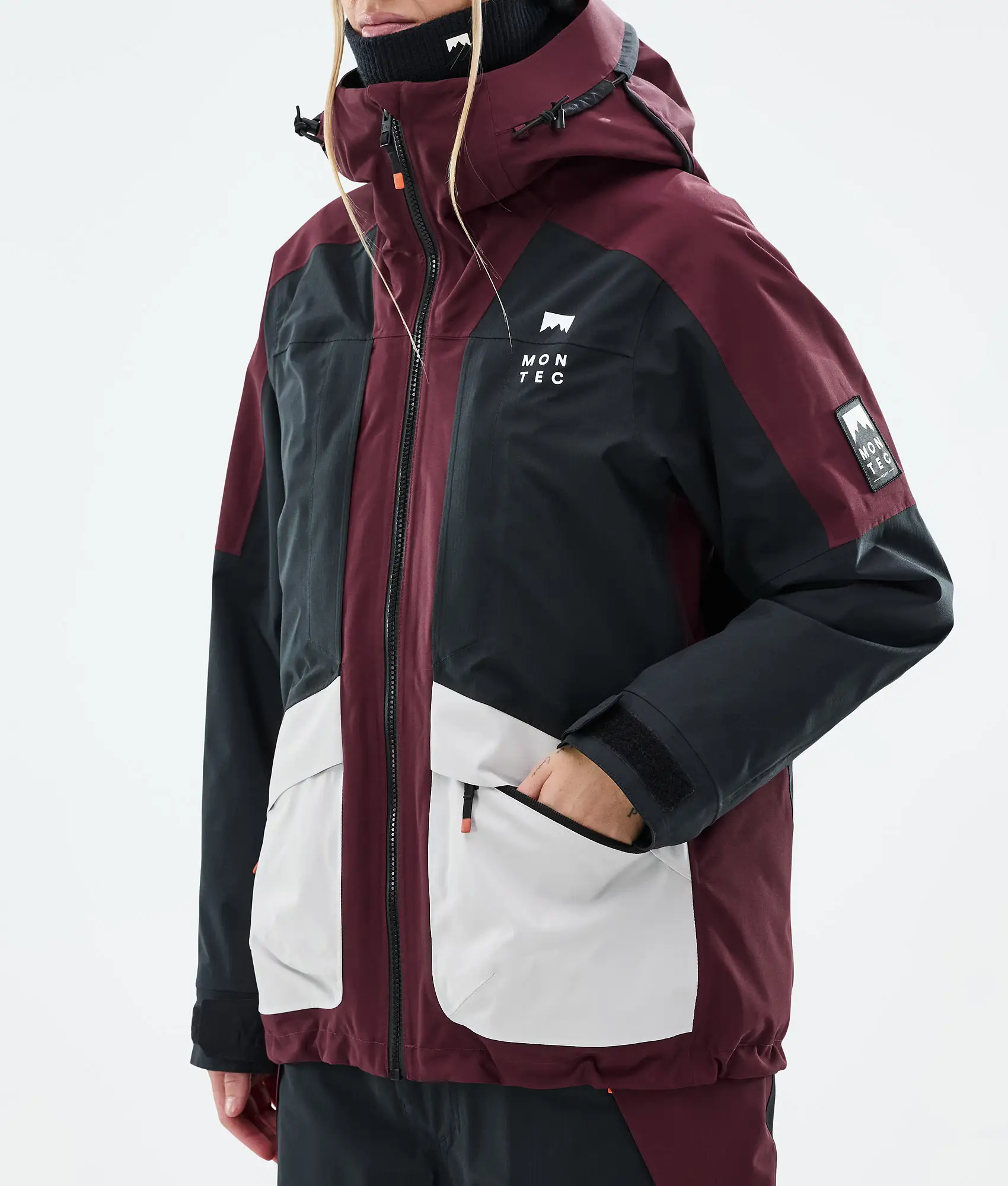 Morpheus W Ski Jacket Women Burgundy/Black/Light Grey