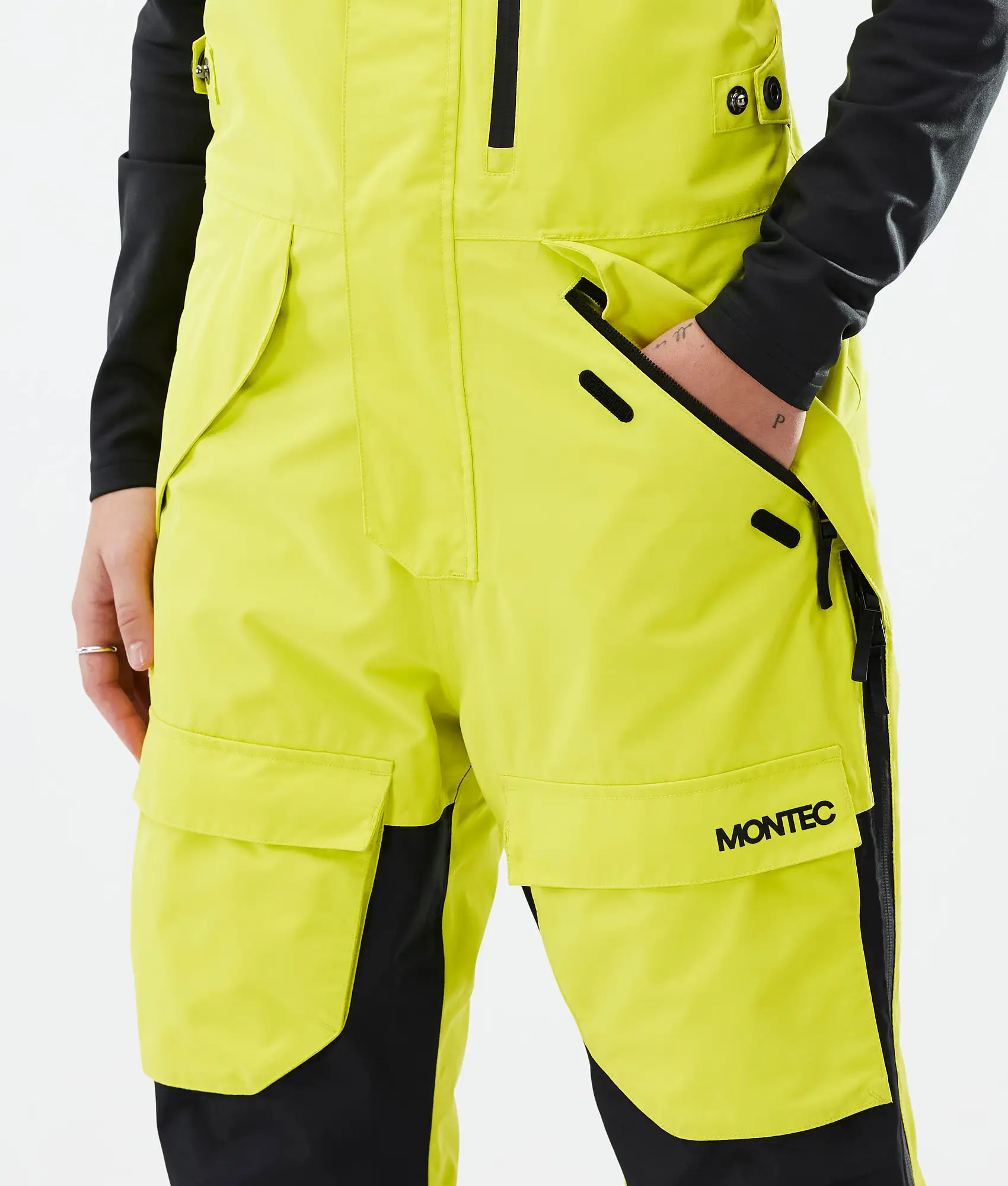 Fawk W Snowboard Pants Women Bright Yellow/Black/Light Pearl