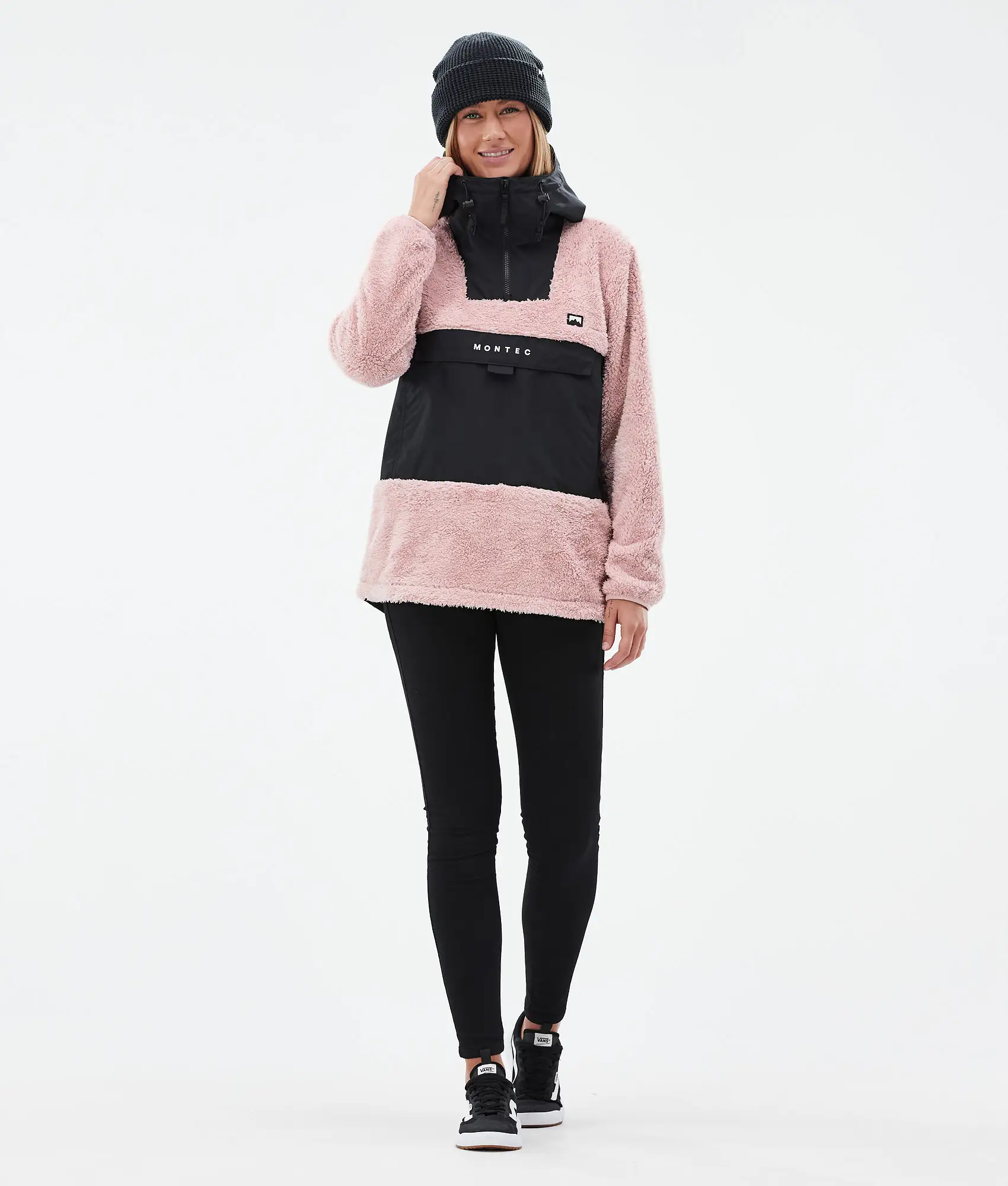 Lima W Fleece Hoodie Women Soft Pink/Black