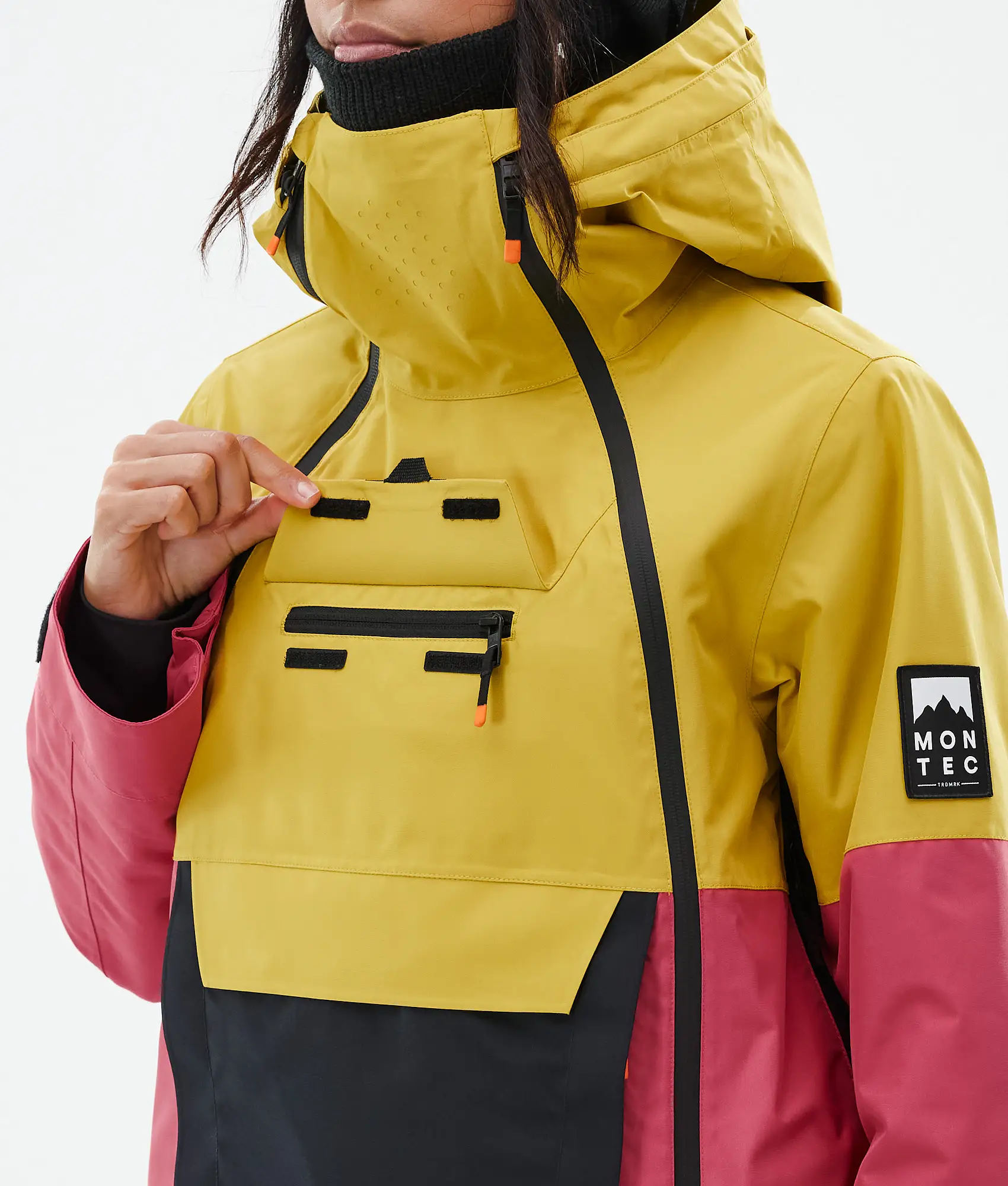 Doom W Snowboard Jacket Women Yellow/Black/Light Red