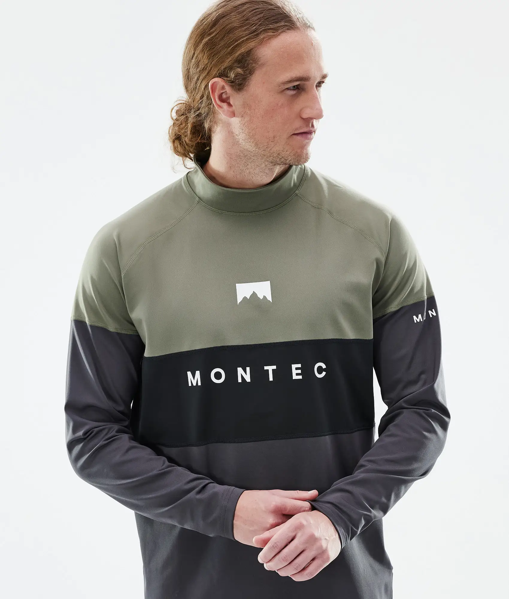 Alpha Base Layer Top Men Greenish/Black/Phantom