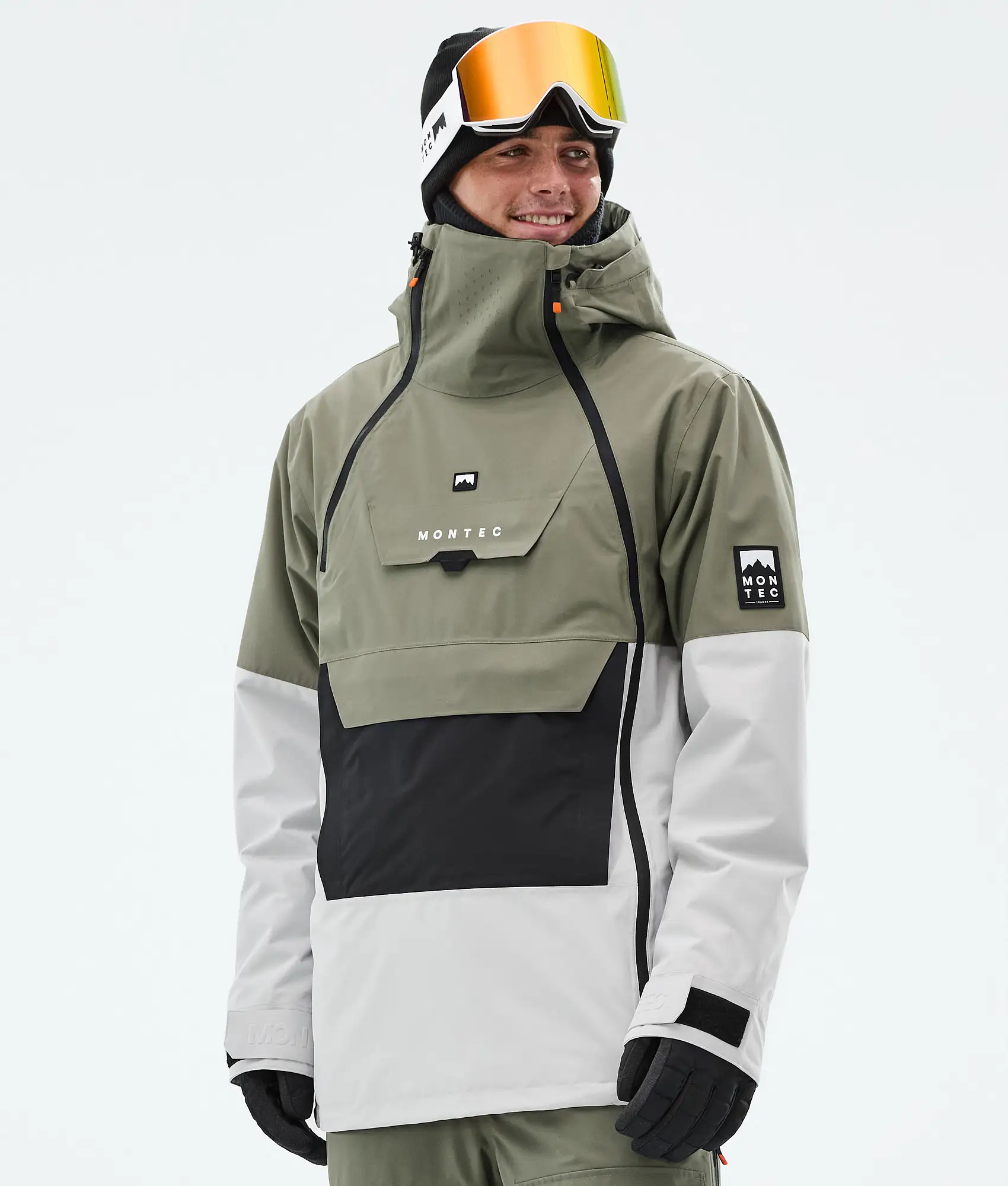 Doom Ski Jacket Men Greenish/Black/Light Grey