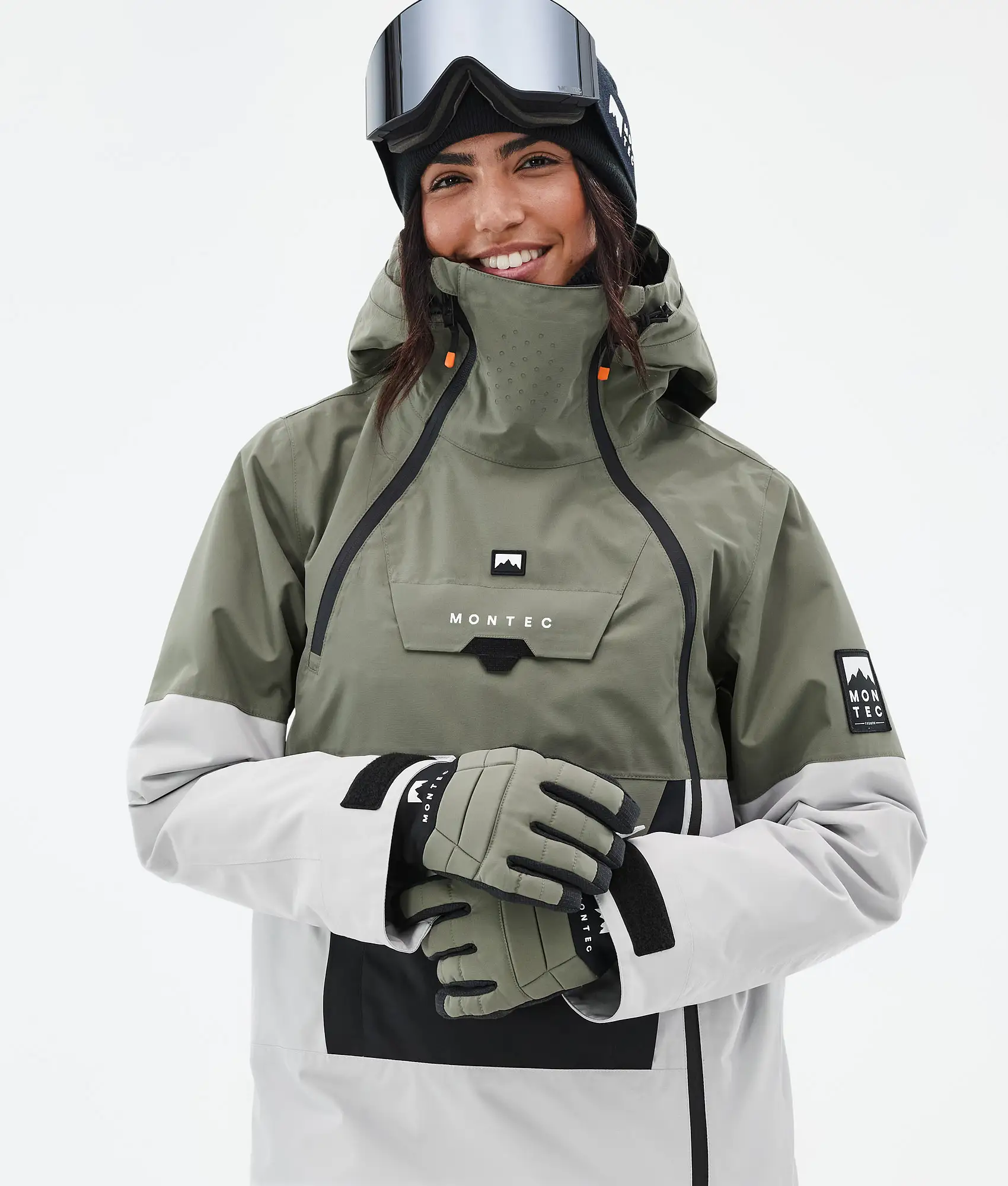 Doom W Snowboard Jacket Women Greenish/Black/Light Grey