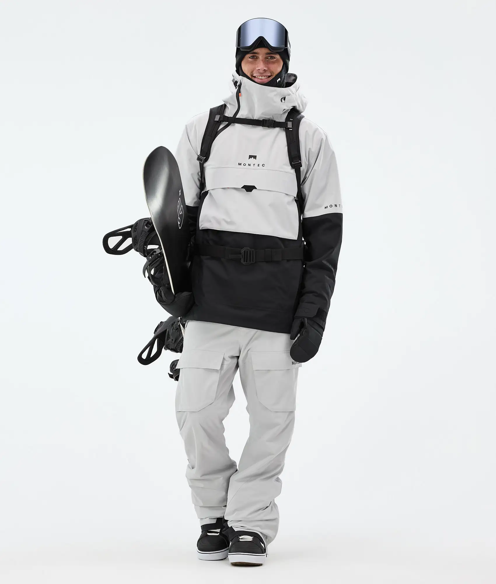 Dune Snowboard Jacket Men Light Grey/Black