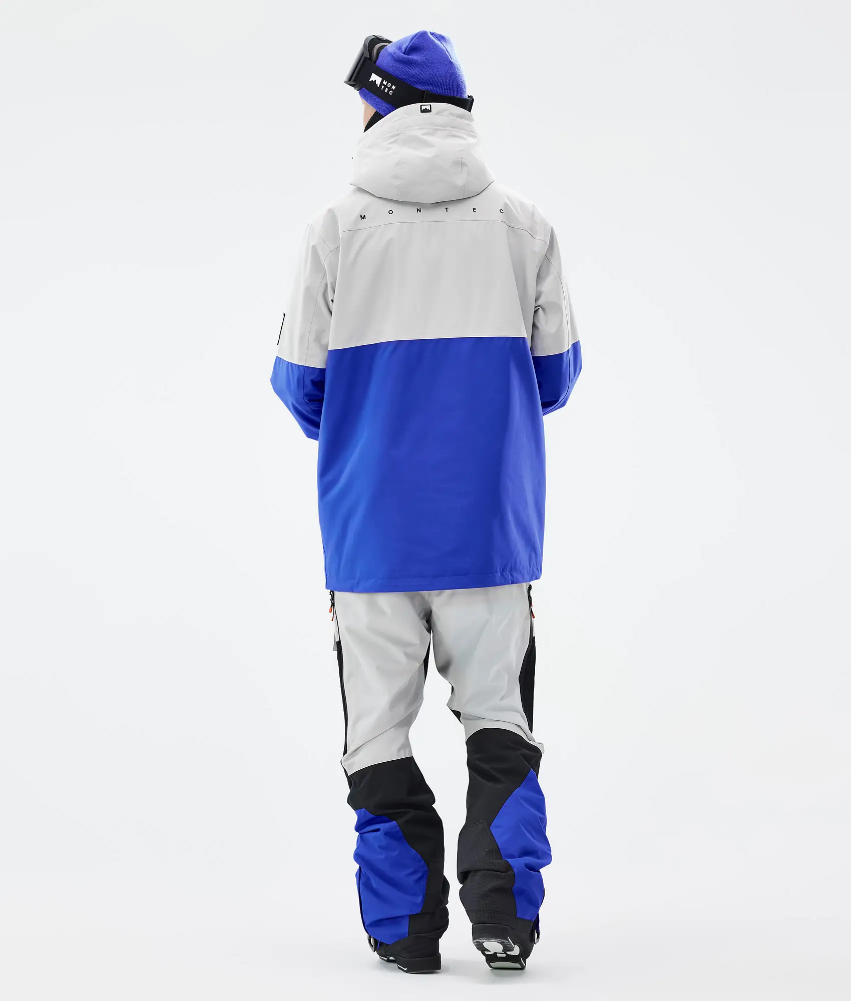 Doom Ski Jacket Men Light Grey/Black/Cobalt Blue