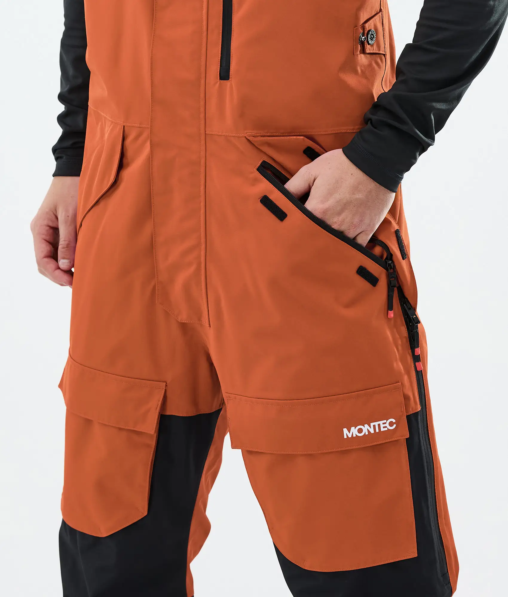 Fawk Ski Pants Men Burned Orange/Black