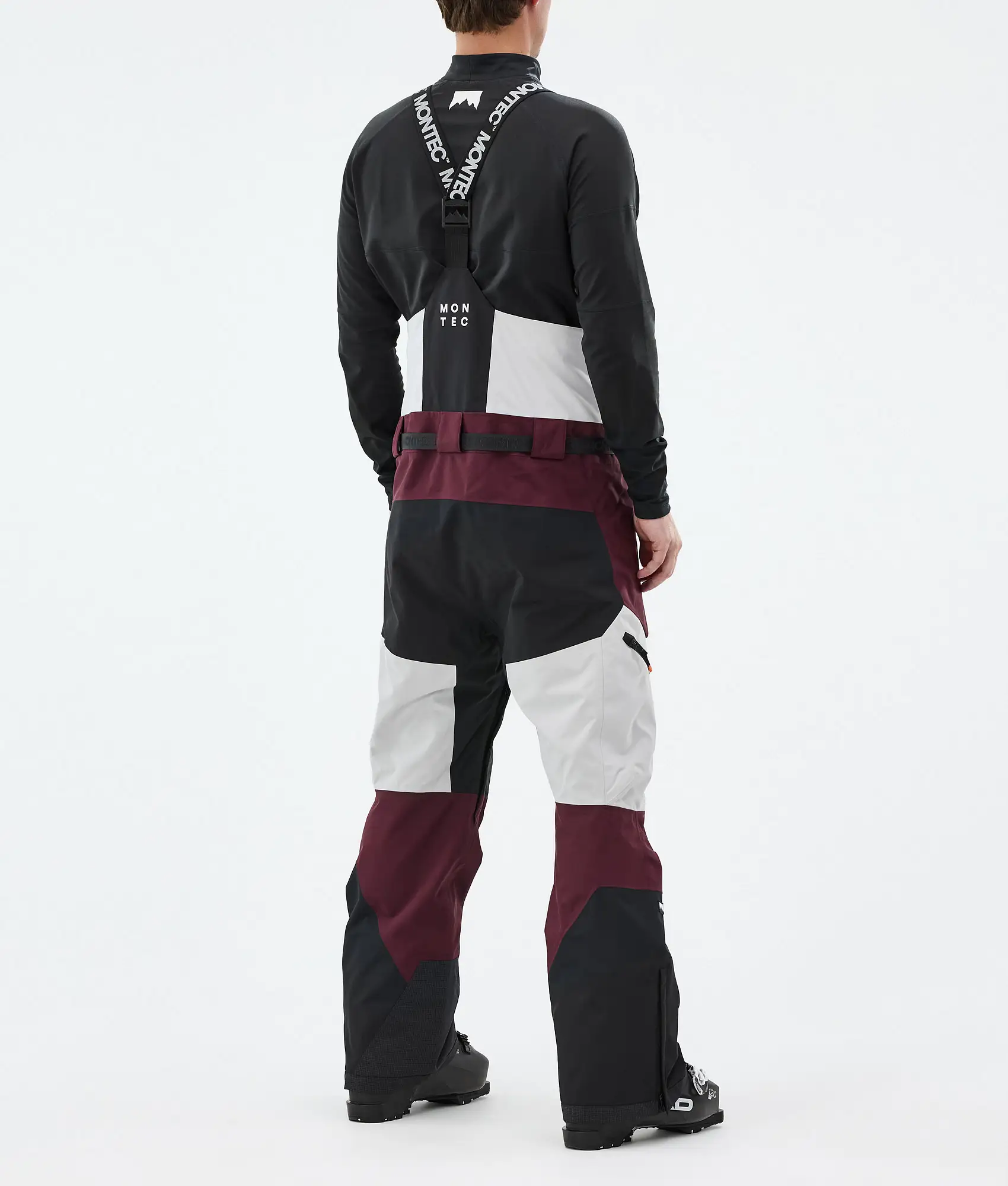 Dozer Ski Pants Men Light Grey/Black/Burgundy
