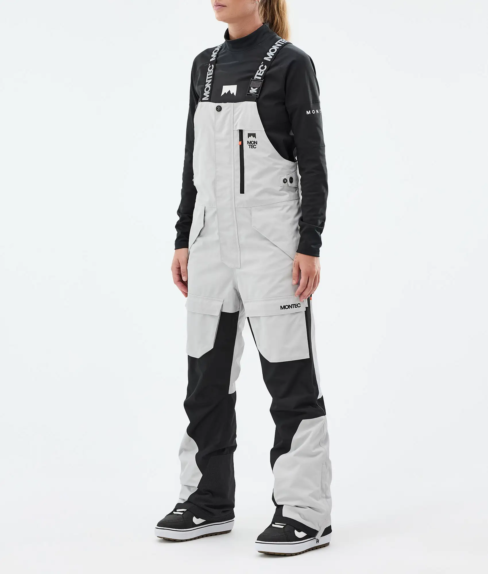 Fawk W Snowboard Pants Women Light Grey/Black