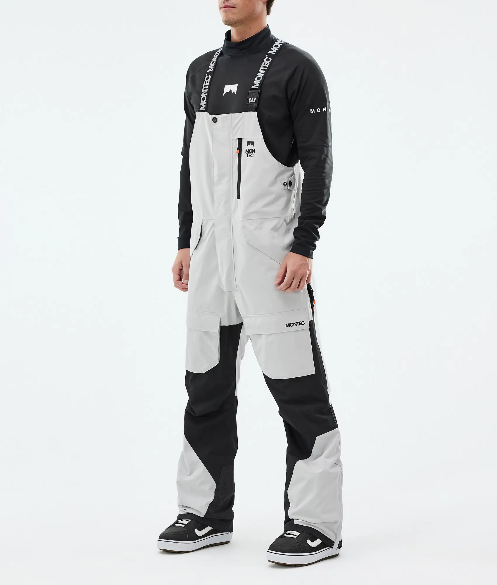 Fawk Snowboard Pants Men Light Grey/Black Renewed