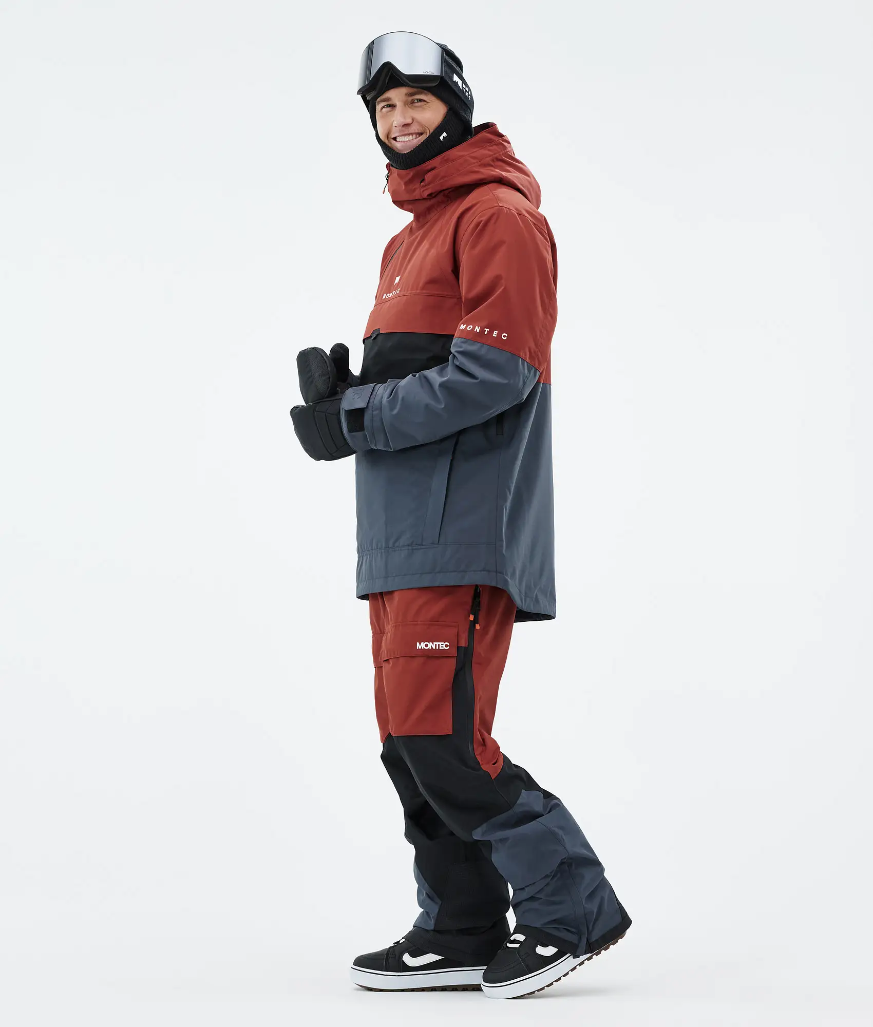 Dune Snowboard Jacket Men Rust/Black/Metal Blue