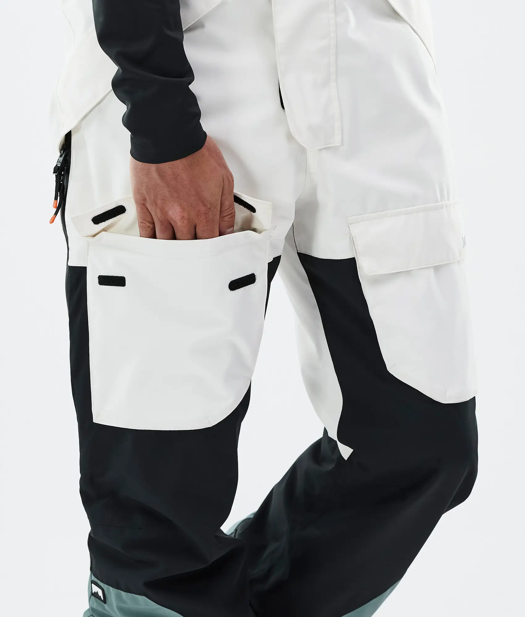 Fawk Ski Pants Men Old White/Black/Atlantic