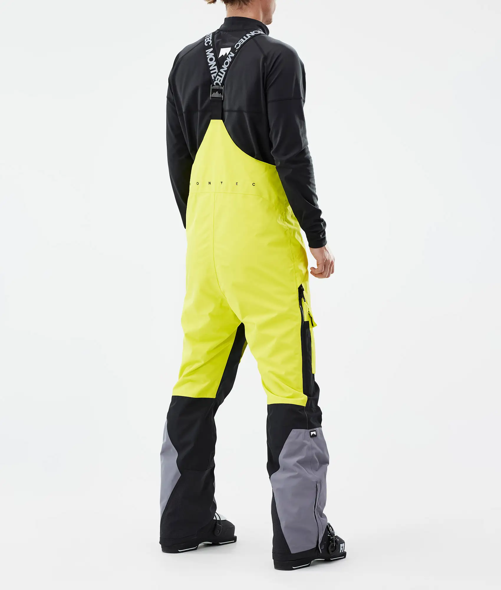 Fawk Ski Pants Men Bright Yellow/Black/Light Pearl
