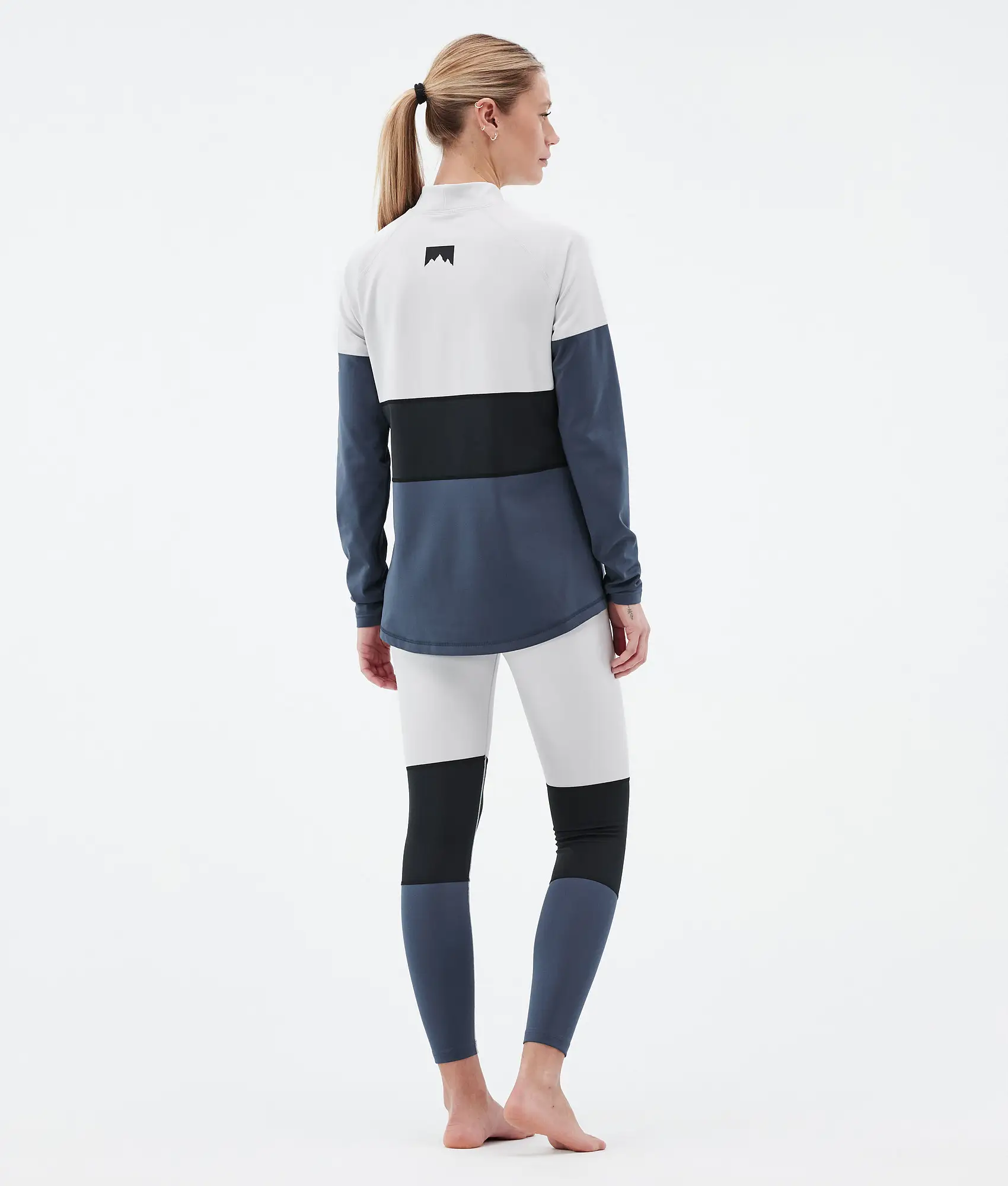 Alpha W Base Layer Top Women Light Grey/Black/Metal Blue