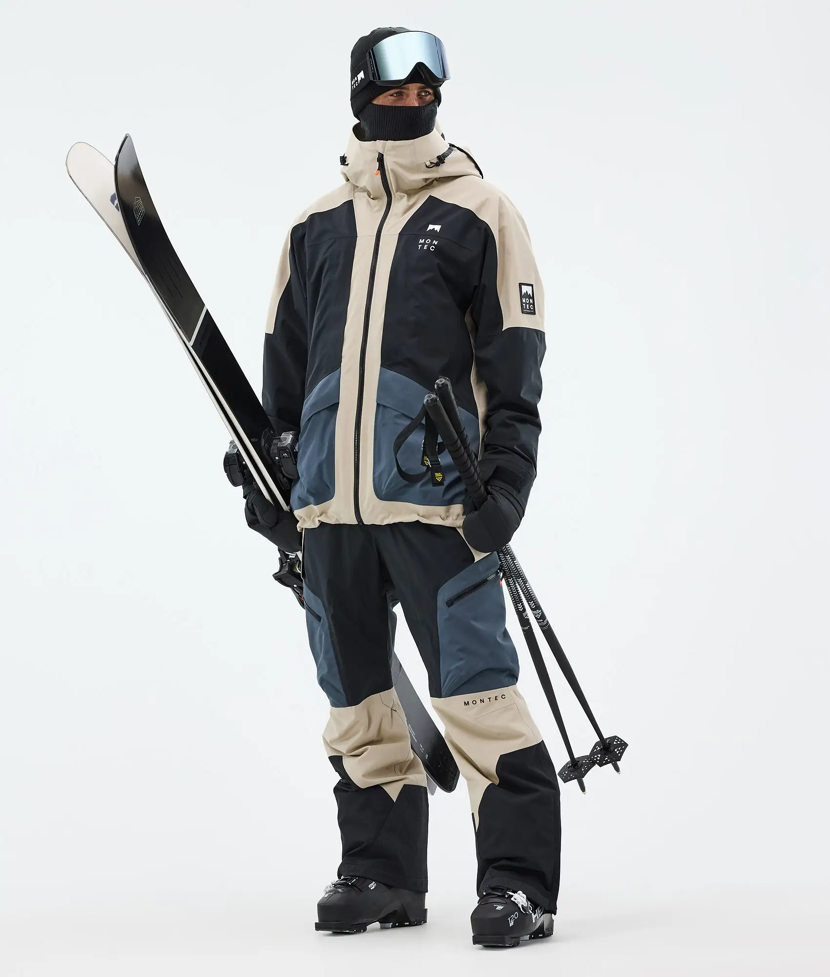 Morpheus/Dozer Ski Outfit Men Sand/Black/Metal Blue