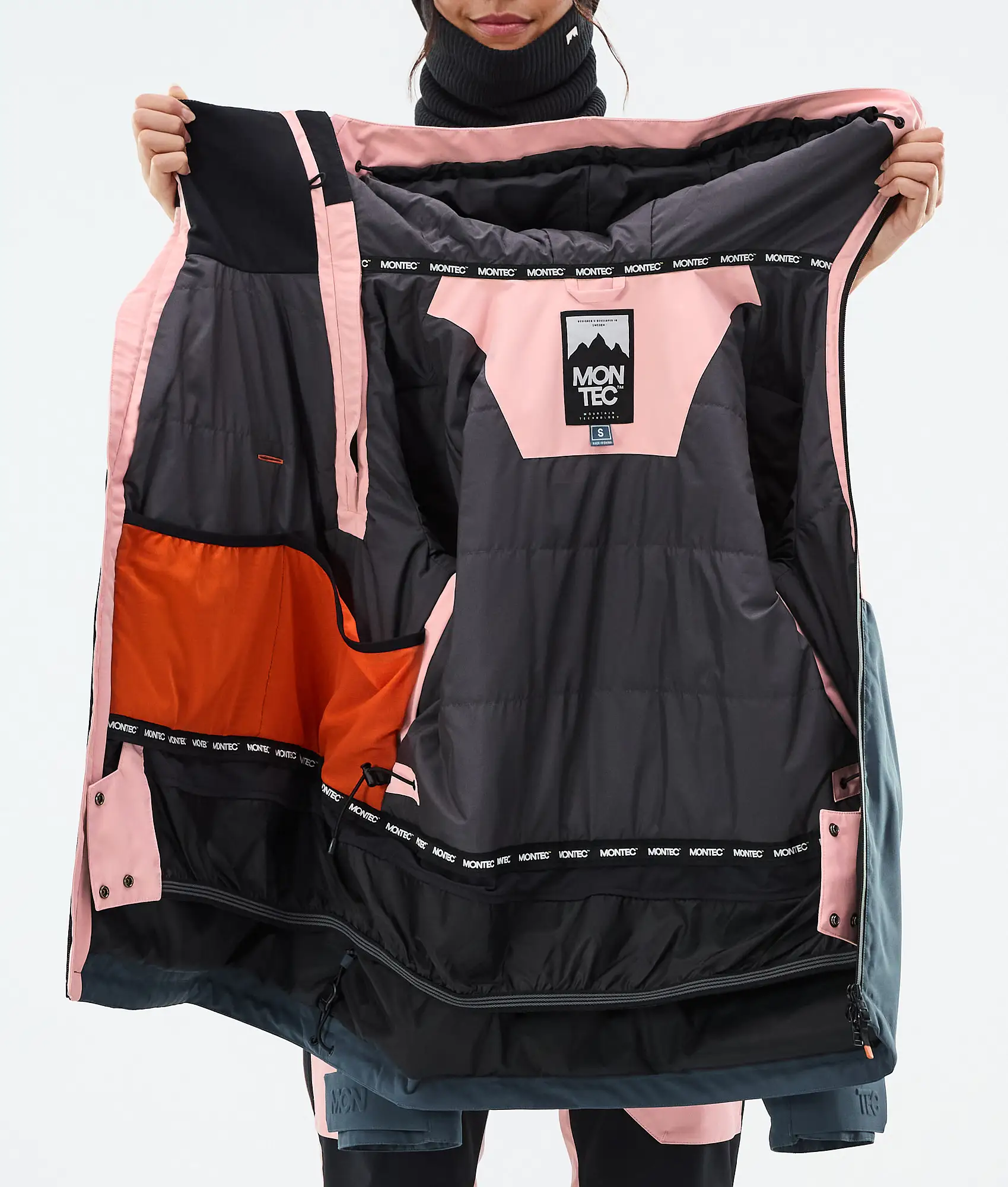 Doom W Snowboard Jacket Women Soft Pink/Black/Metal Blue
