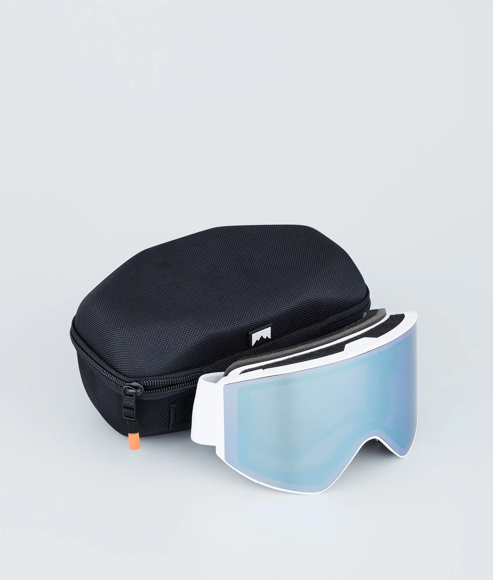 Scope Ski Goggles White W/White Moon Blue Mirror