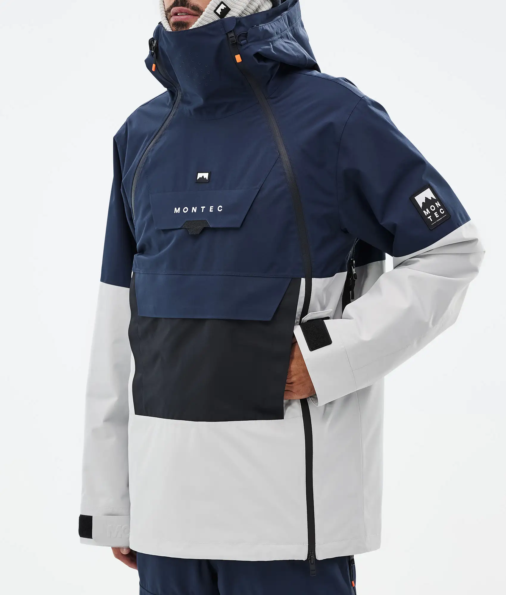 Doom Snowboard Jacket Men Dark Blue/Black/Light Grey