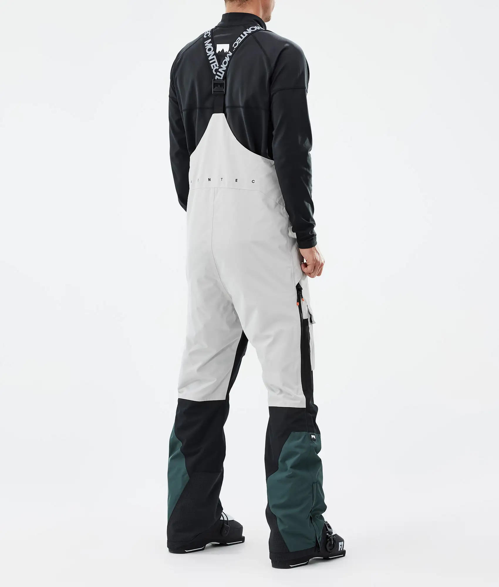 Fawk Ski Pants Men Light Grey/Black/Dark Atlantic