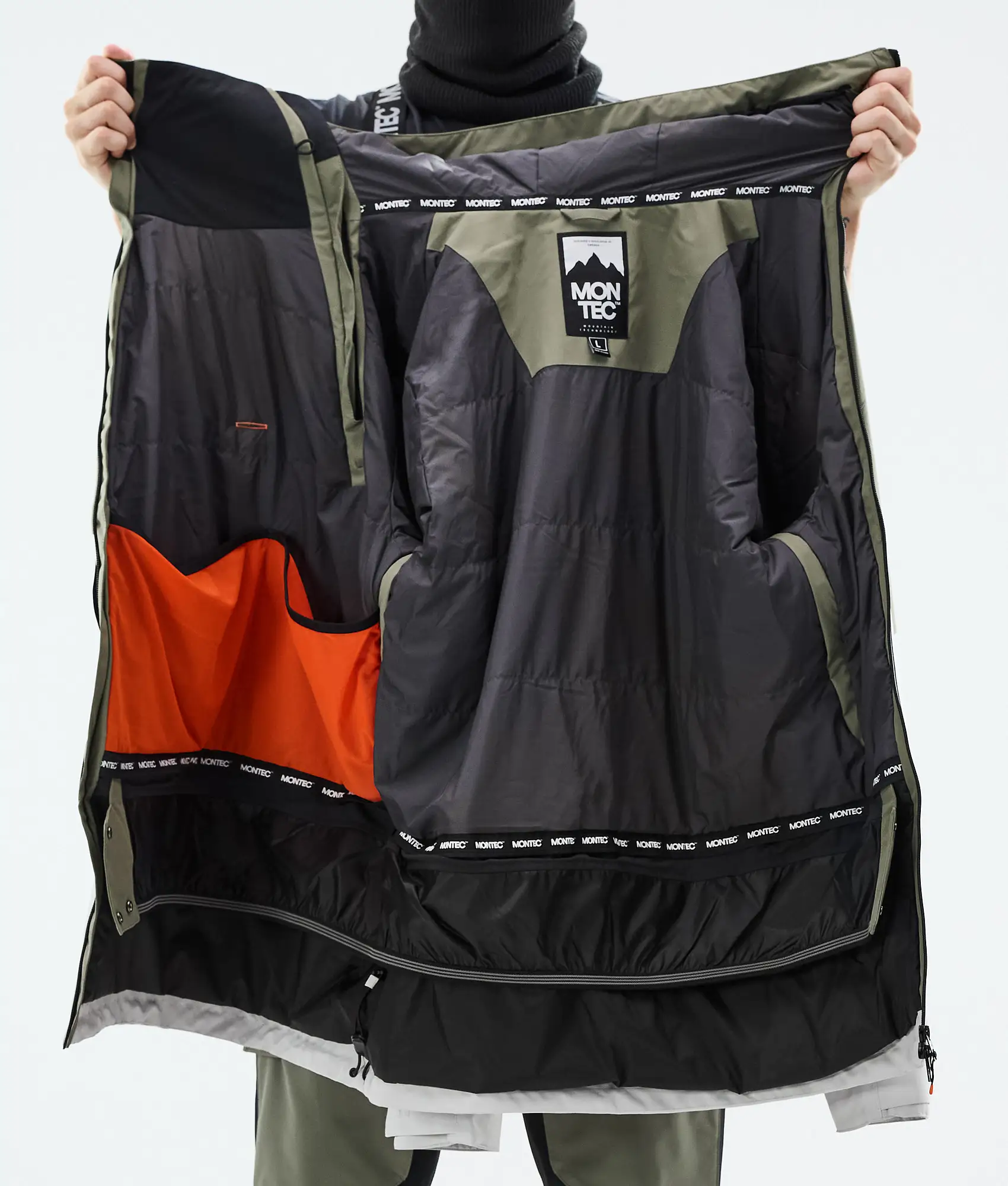 Doom Ski Jacket Men Greenish/Black/Light Grey