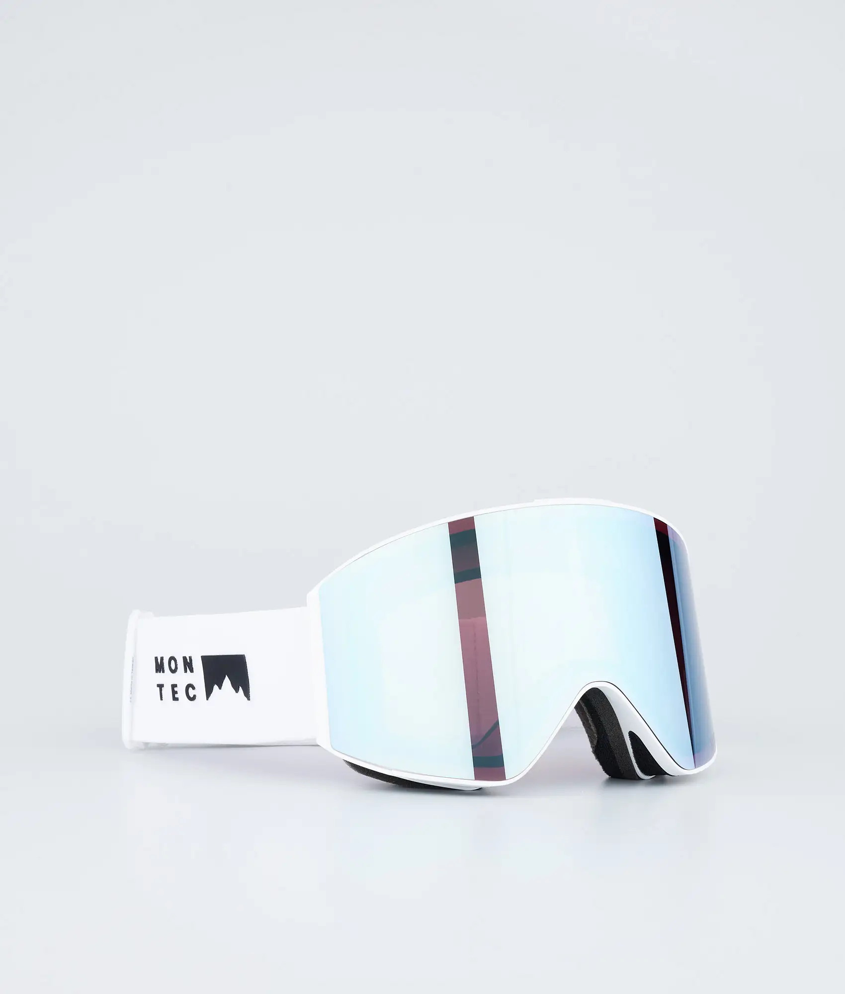 Scope Ski Goggles White W/White Moon Blue Mirror