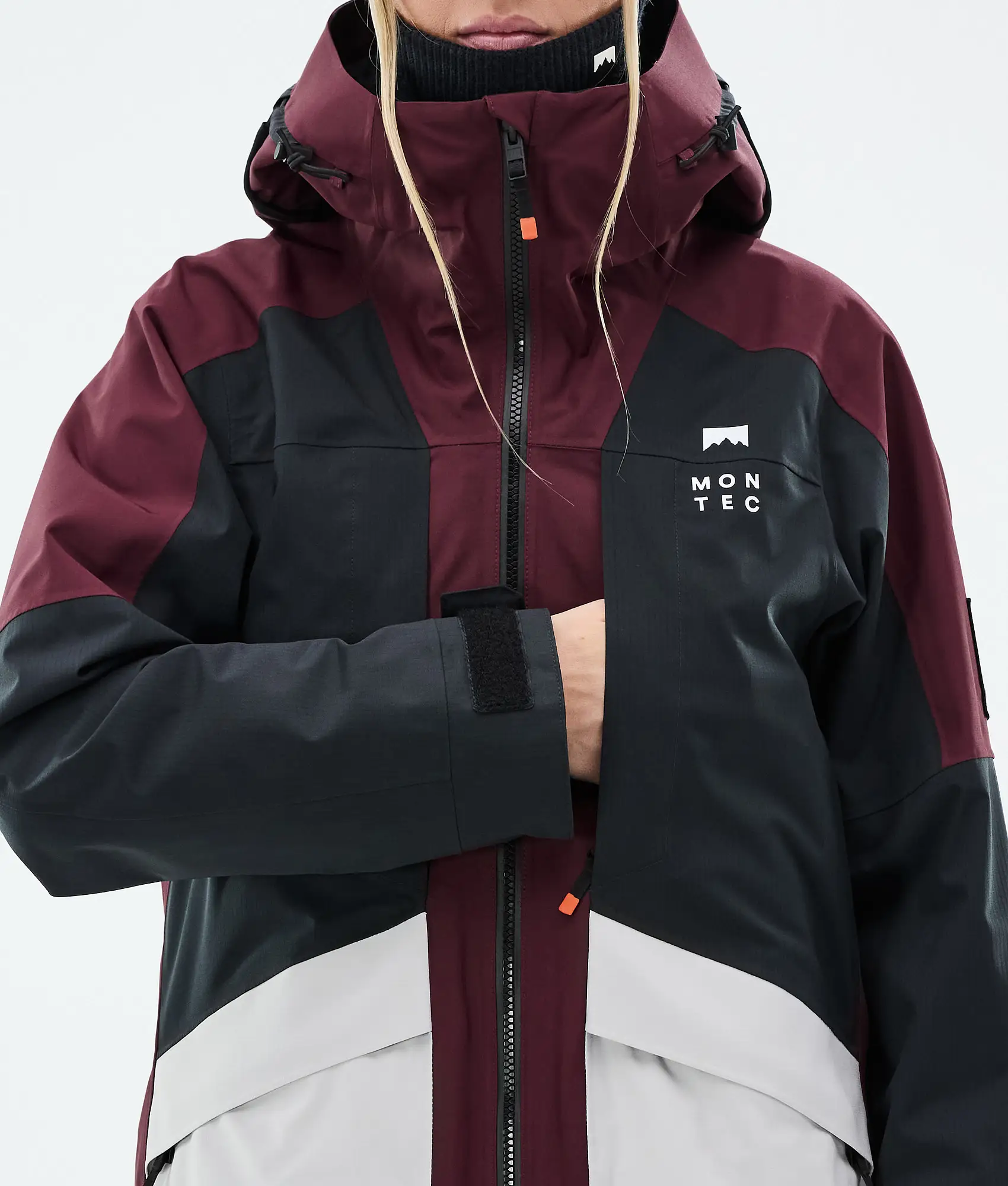 Morpheus W Ski Jacket Women Burgundy/Black/Light Grey