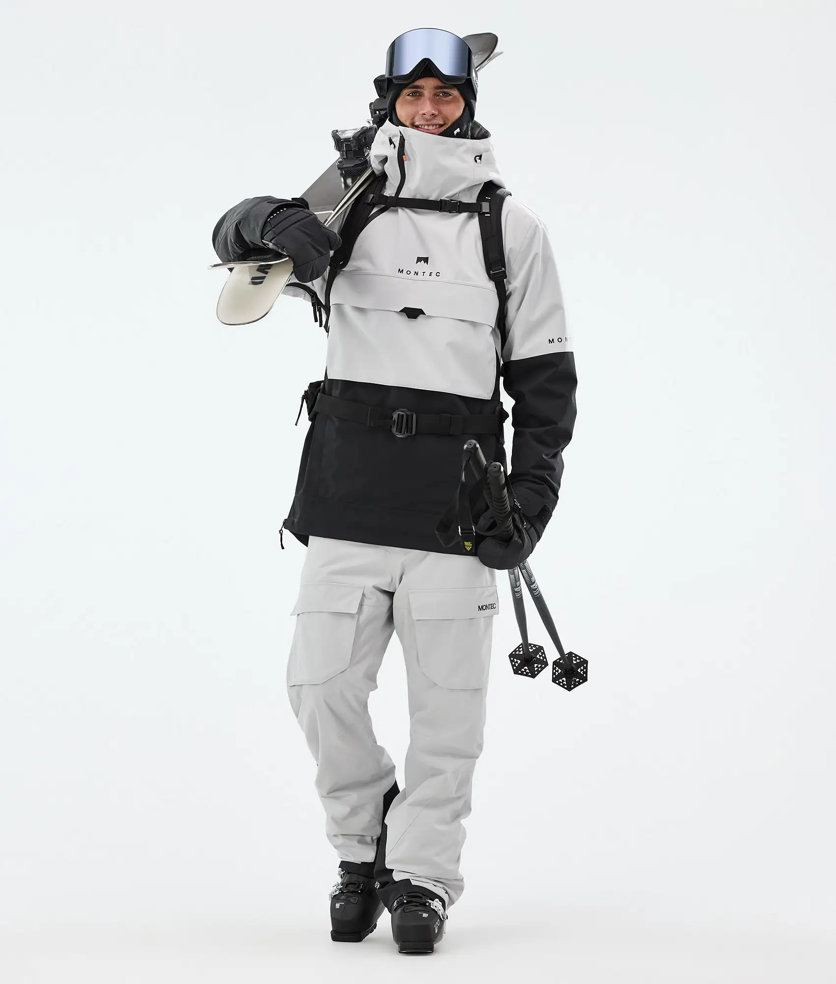 Dune Ski Jacket Men Light Grey/Black
