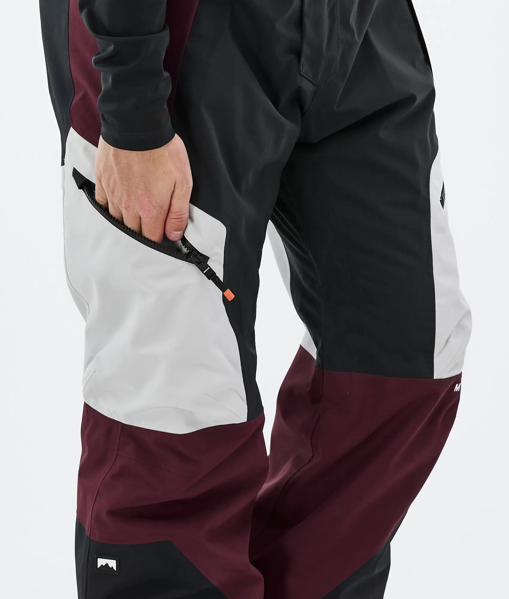 Dozer Ski Pants Men Light Grey/Black/Burgundy