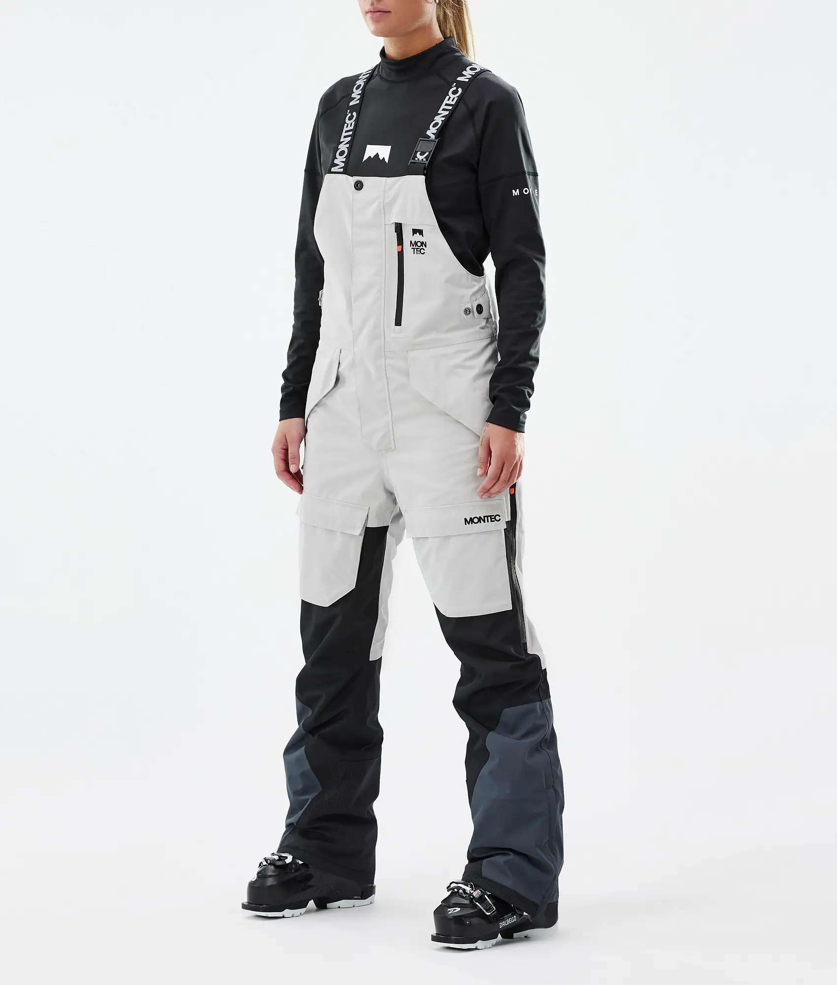 Fawk W Ski Pants Women Light Grey/Black/Metal Blue