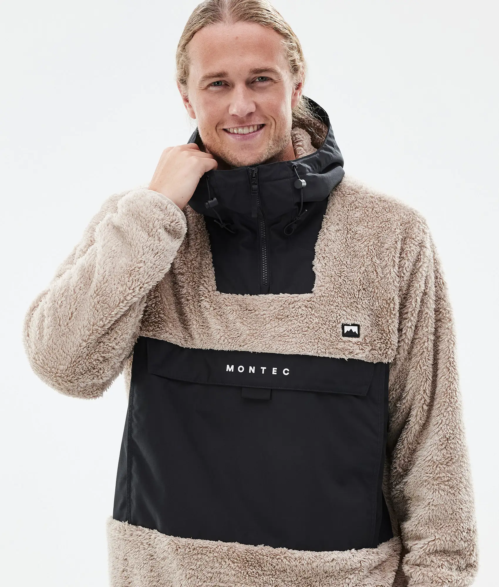 Lima Fleece Hoodie Men Sand/Black