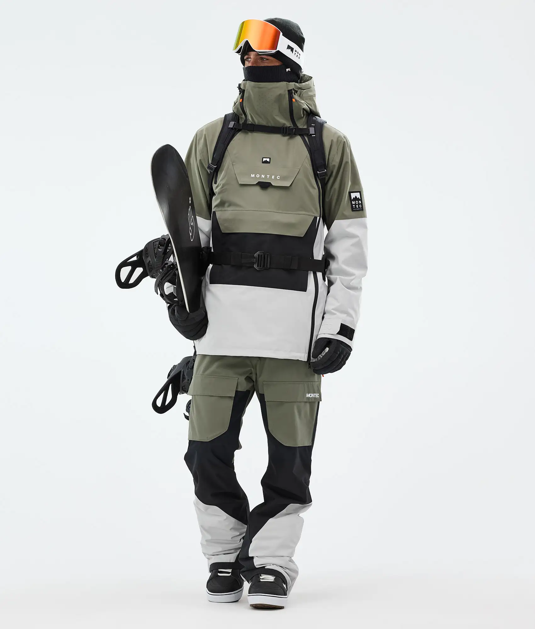 Doom Snowboard Jacket Men Greenish/Black/Light Grey