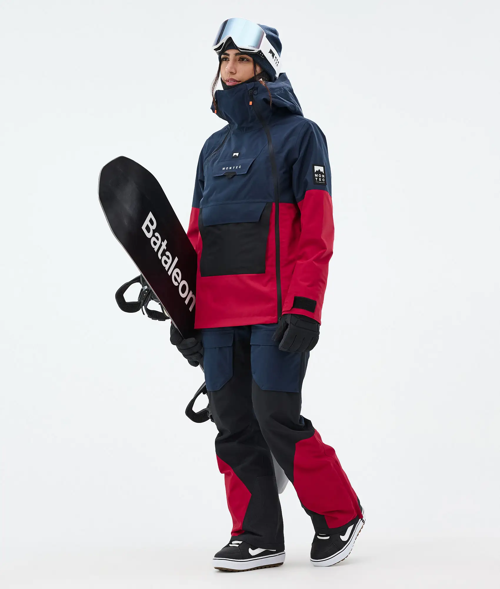 Doom W Snowboard Jacket Women Dark Blue/Black/Deep Red