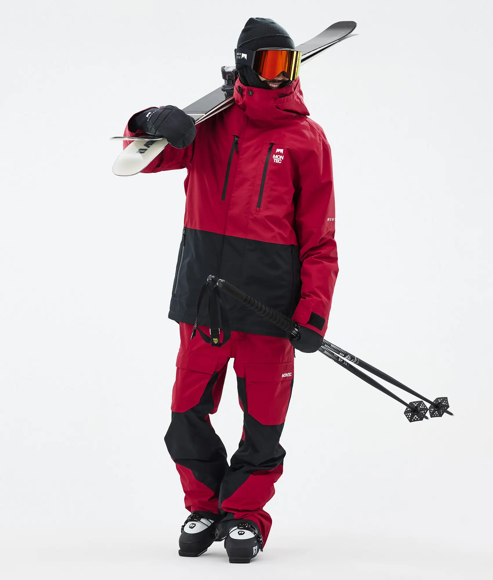 Fawk Ski Jacket Men Deep Red/Black