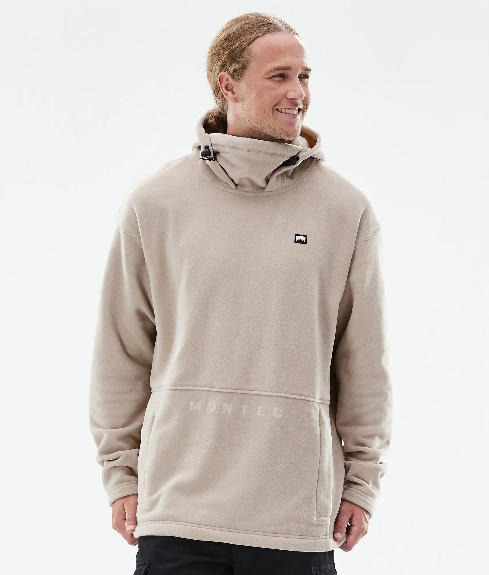 Delta Fleece Hoodie Men Sand Renewed