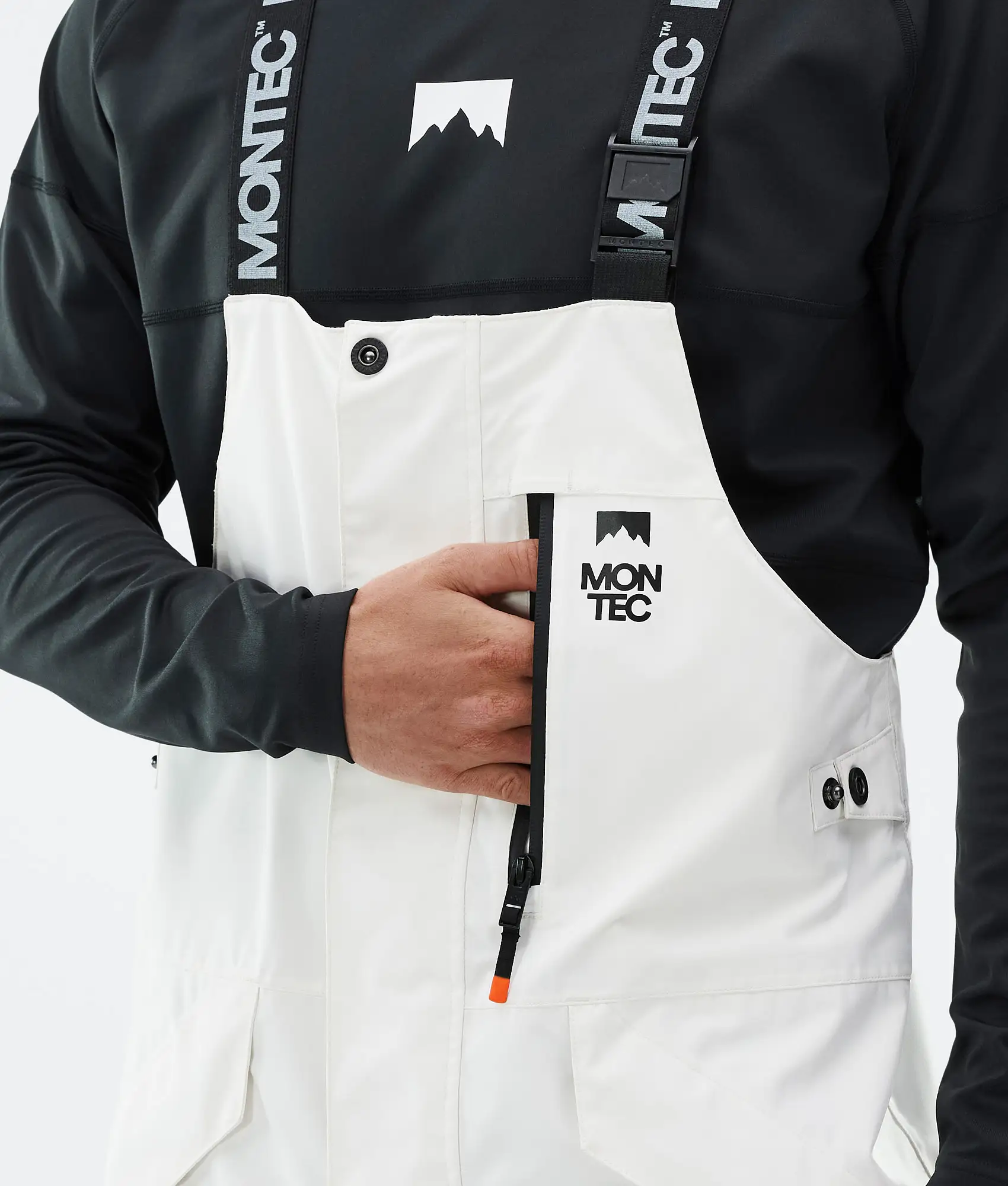 Fawk Ski Pants Men Old White/Black/Atlantic